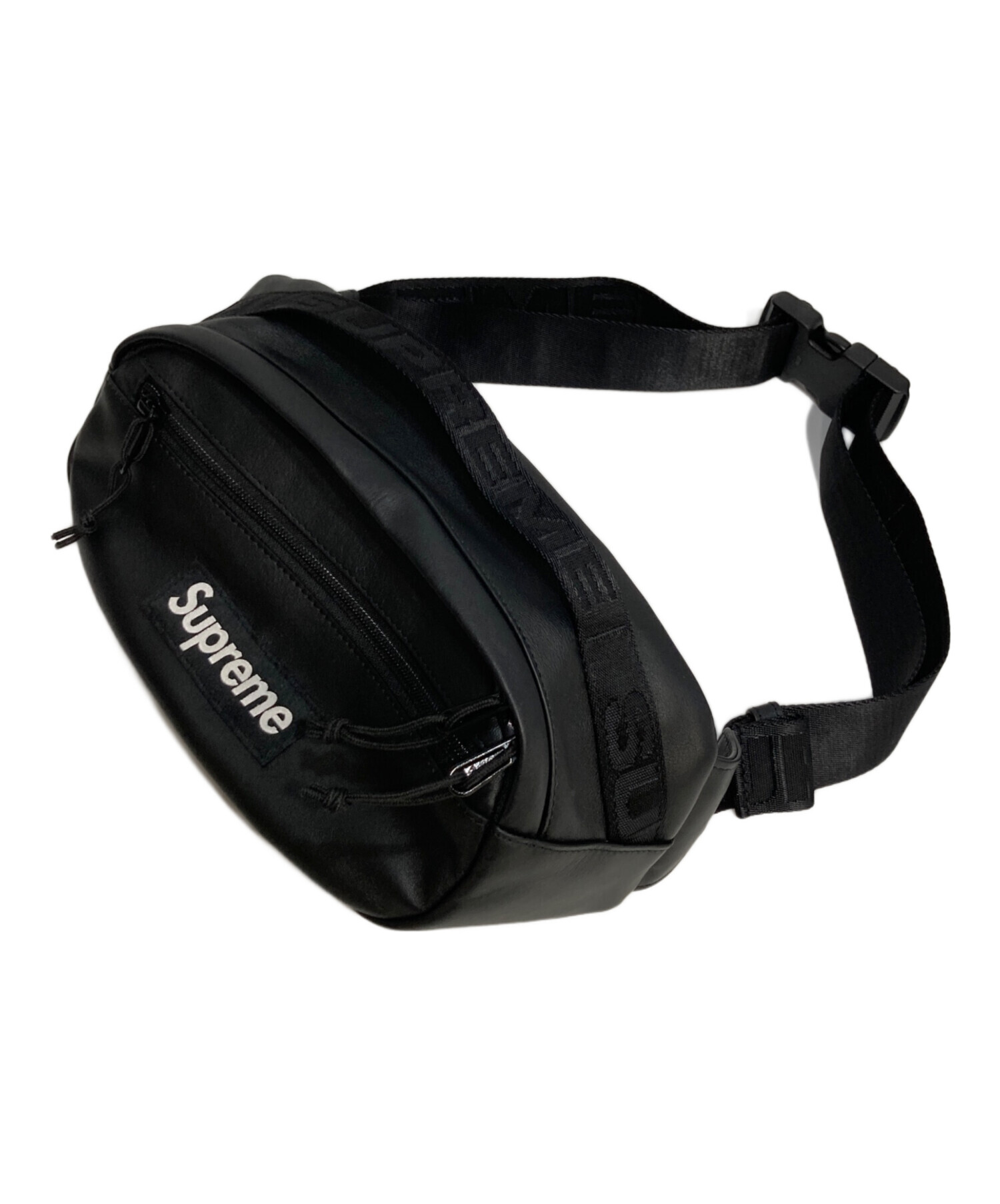 美品 Supreme waist bag ブラック 中古・古着通販】SUPREME (シュプリーム) Leather Waist Bag レザー