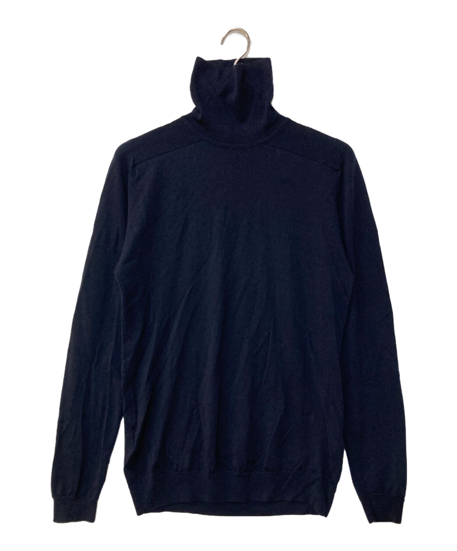 現行タグ✨️ジョンスメドレー タートルネック ニット S 紺 メリノウール 中古・古着通販】JOHN SMEDLEY (ジョンスメドレー) メリノウール