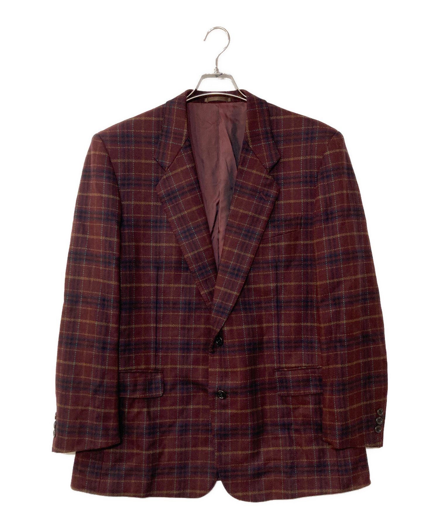 【古着】Yves Saint Laurent チェック柄ジャケット 中古・古着通販】Yves Saint Laurent (イヴサンローラン) 80s プレイド