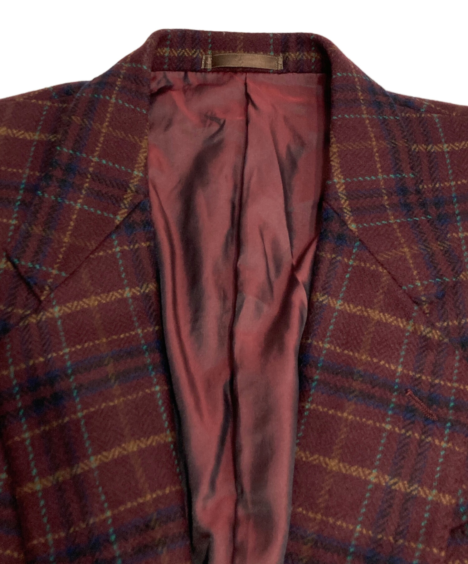 【古着】Yves Saint Laurent チェック柄ジャケット 中古・古着通販】Yves Saint Laurent (イヴサンローラン) 80s プレイド