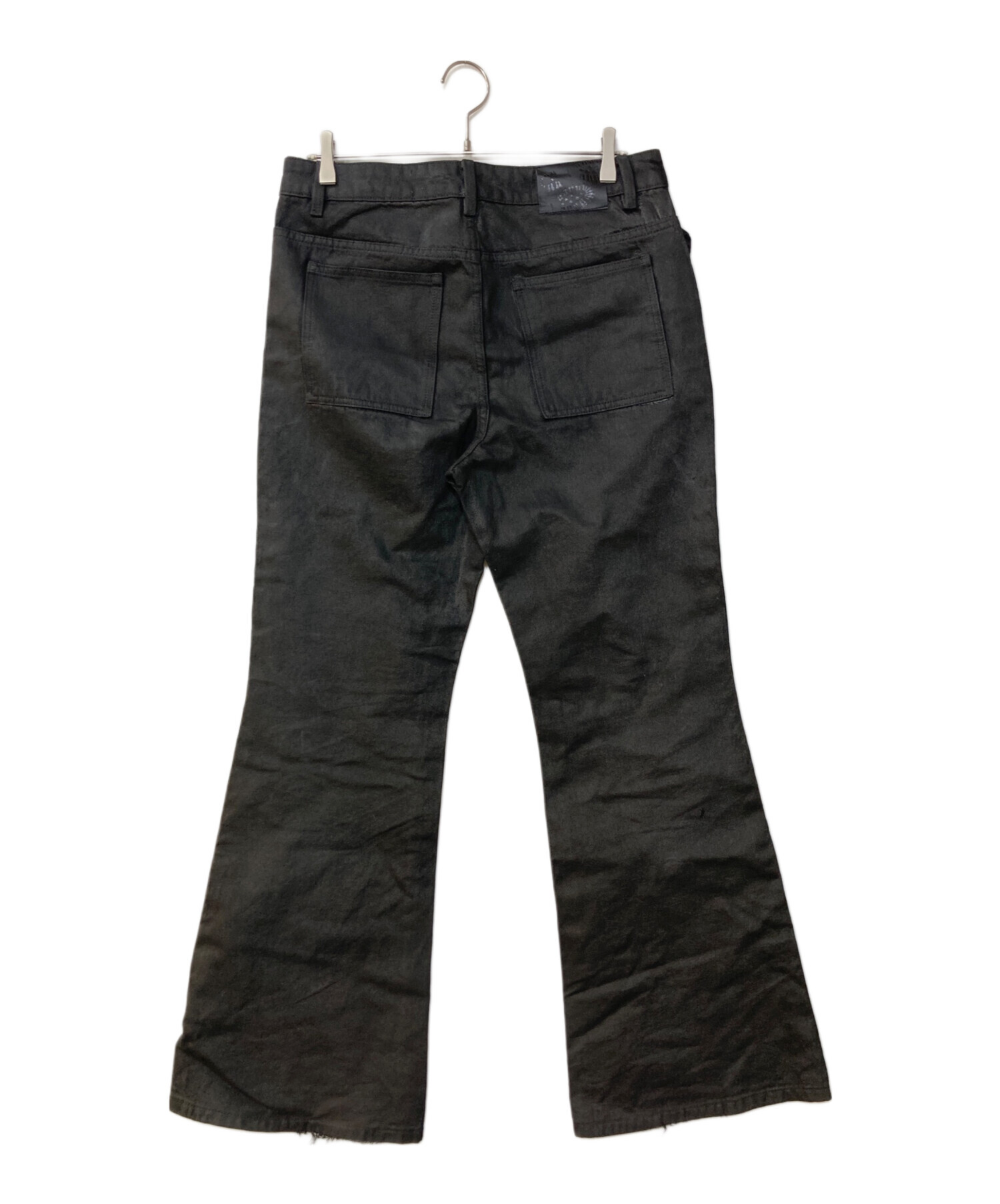 中古・古着通販】GOAR (ゴア) STRAPPED FLARE OIL PANTS ブラック 