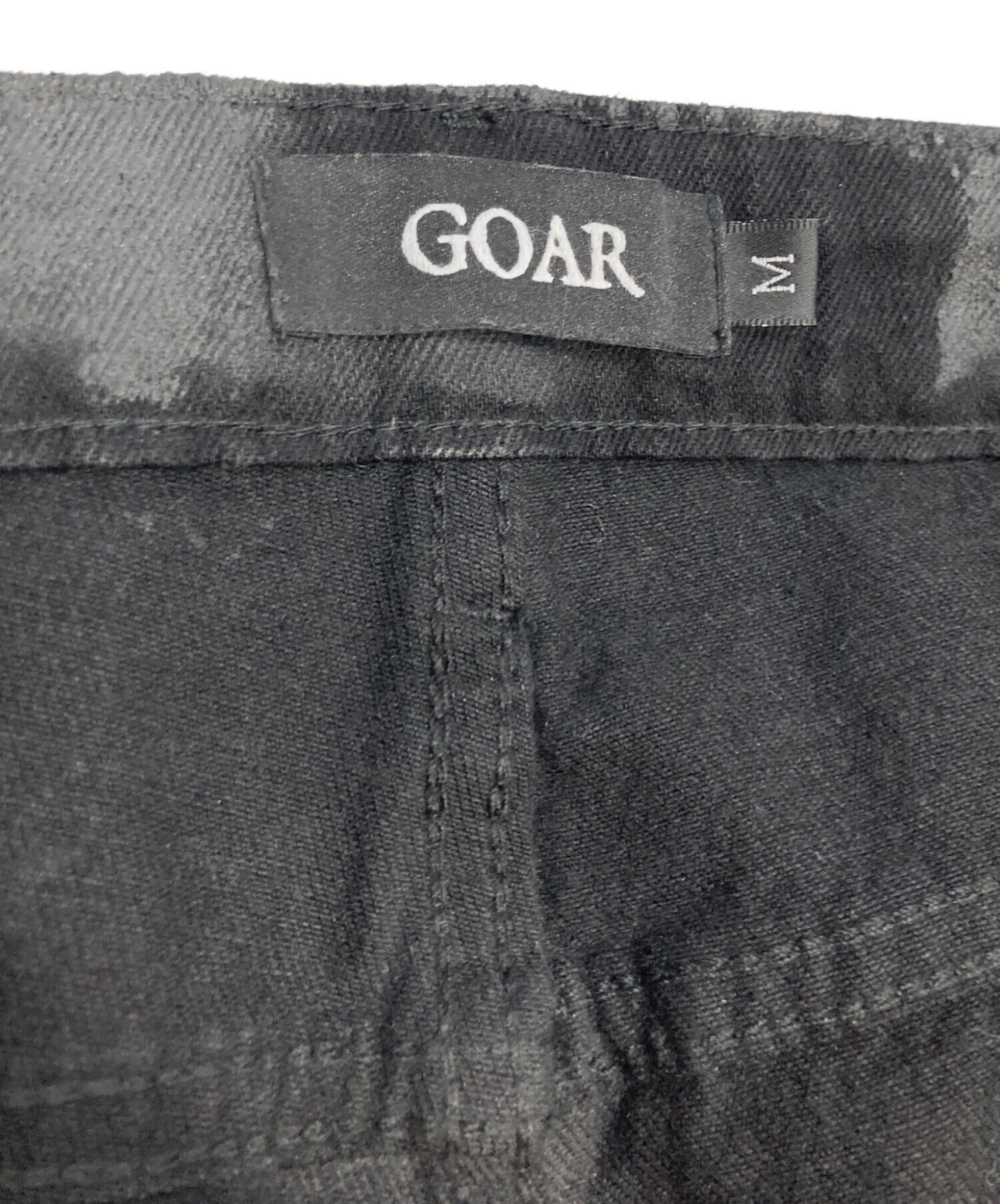 中古・古着通販】GOAR (ゴア) STRAPPED FLARE OIL PANTS ブラック