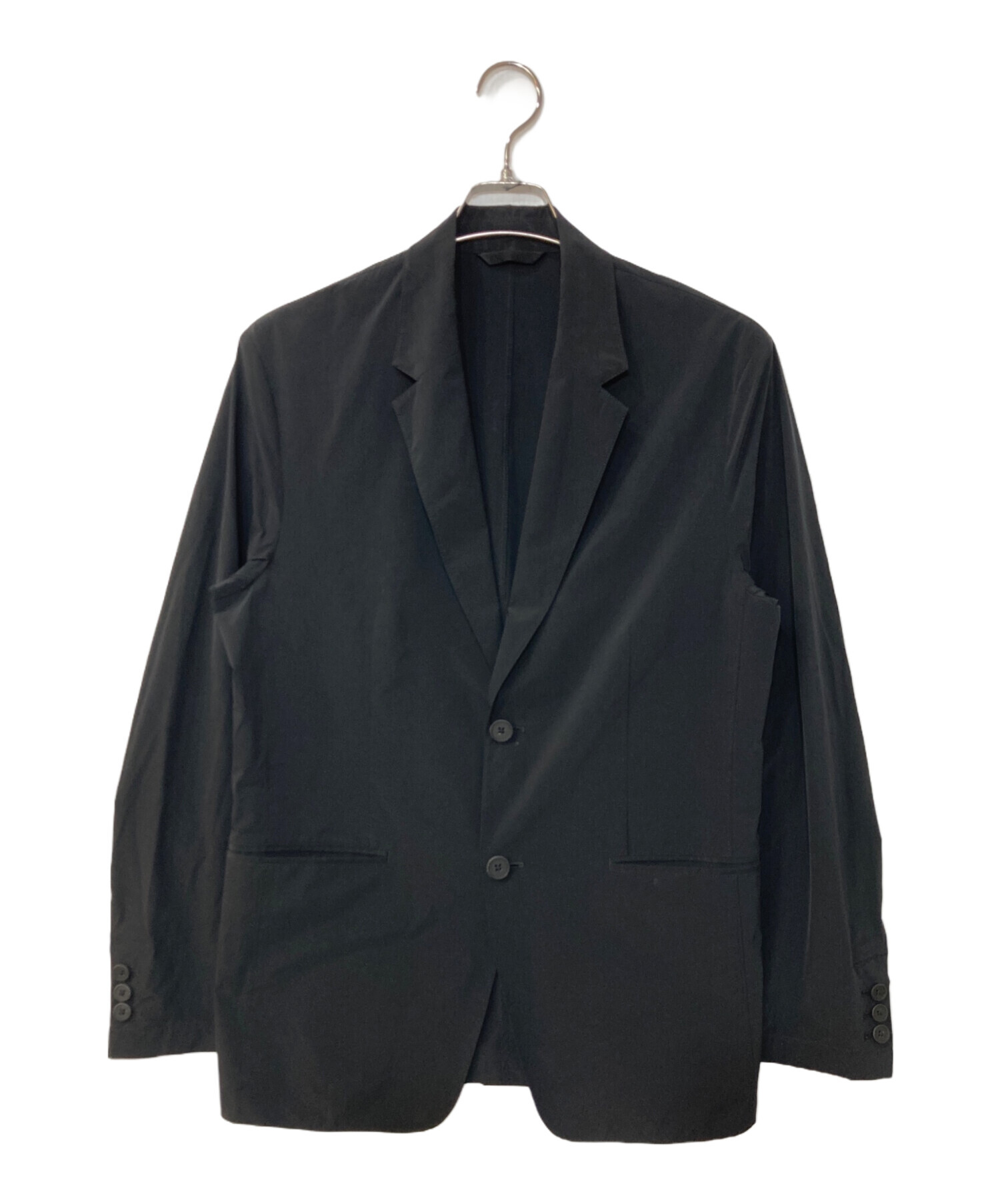 美品 Theory セオリー テーラードジャケット ブラック ストレッチ S相当 中古・古着通販】theory (セオリー) ナイロンテーラードジャケット