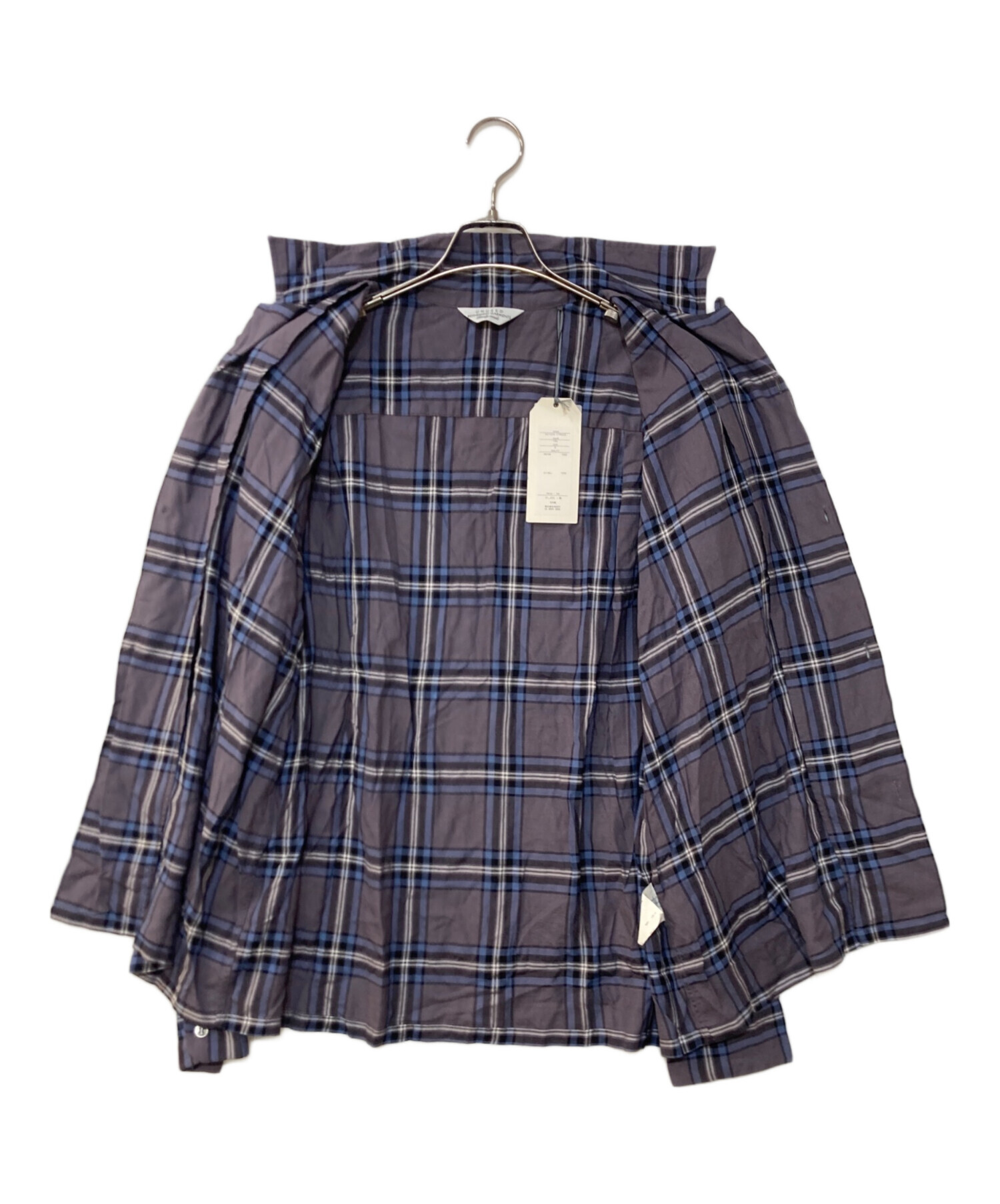中古・古着通販】UNUSED (アンユーズド) Rayon Check Shirt ブルー