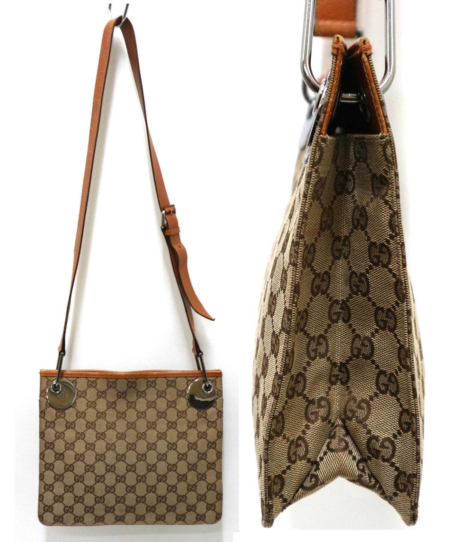 中古・古着通販】GUCCI (グッチ) GGキャンバスショルダーバッグ