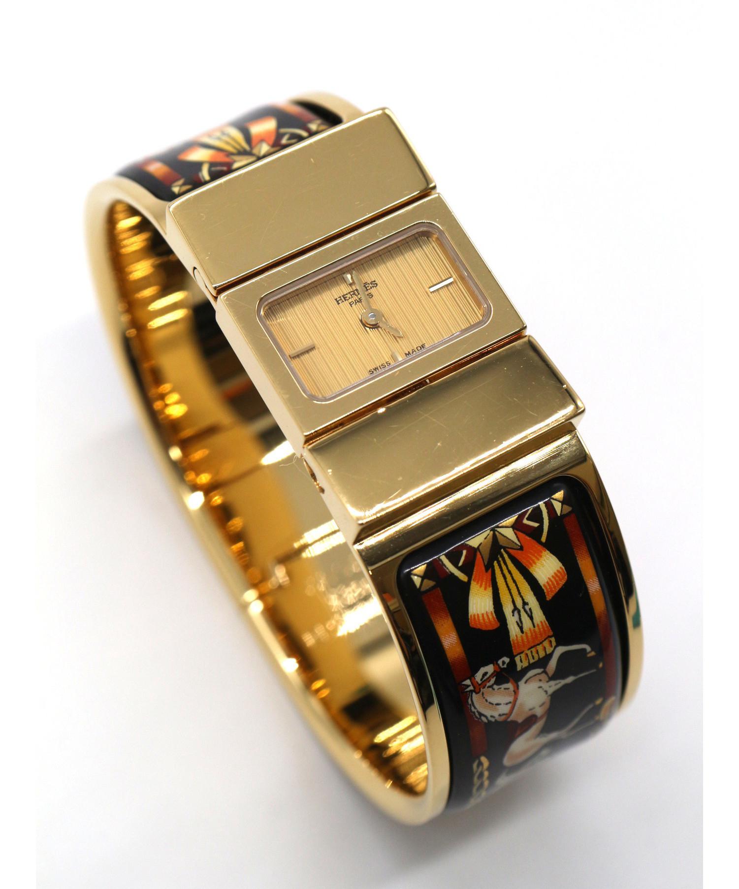 中古・古着通販】HERMES (エルメス) ロケ/バングルウォッチ ゴールド 