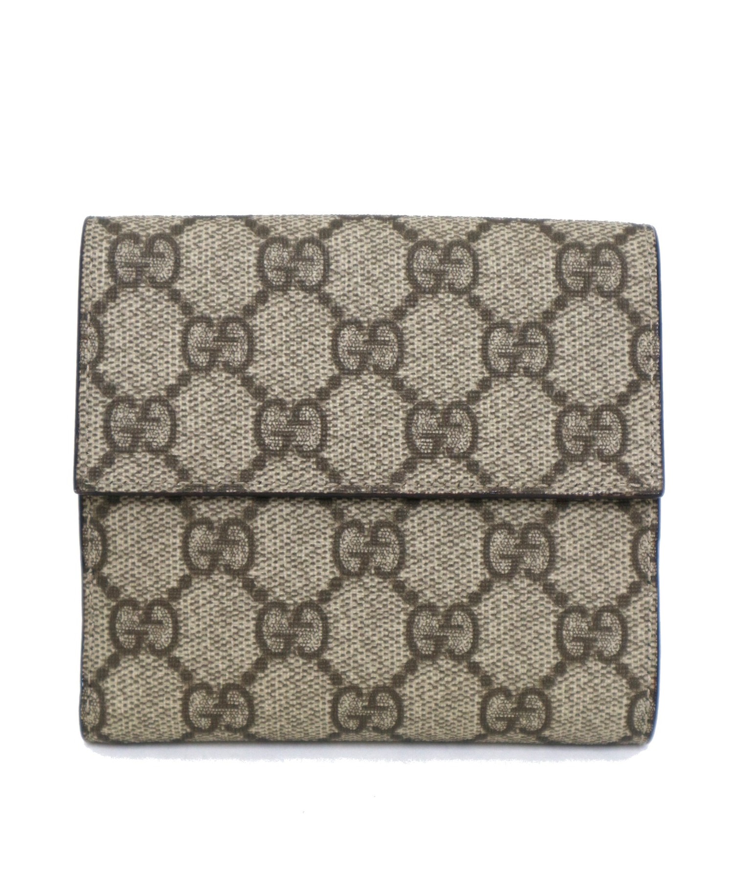 GUCCI グッチ 中古 2つ折り 箱付き 巾着付き 中古・古着通販】GUCCI (グッチ) Wホック2つ折り財布 ベージュ