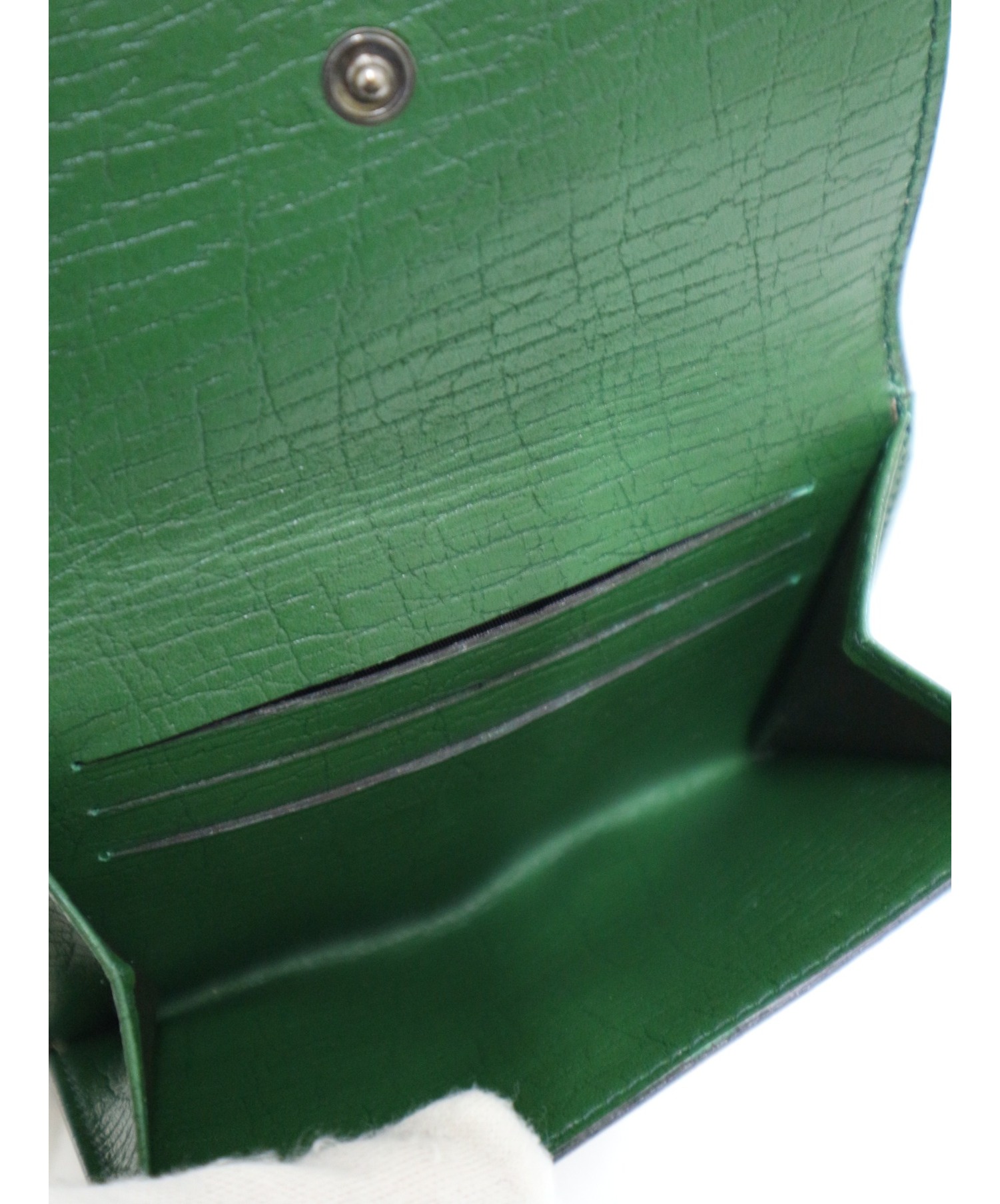 中古・古着通販】GUCCI (グッチ) Wホック2つ折り財布 ベージュ