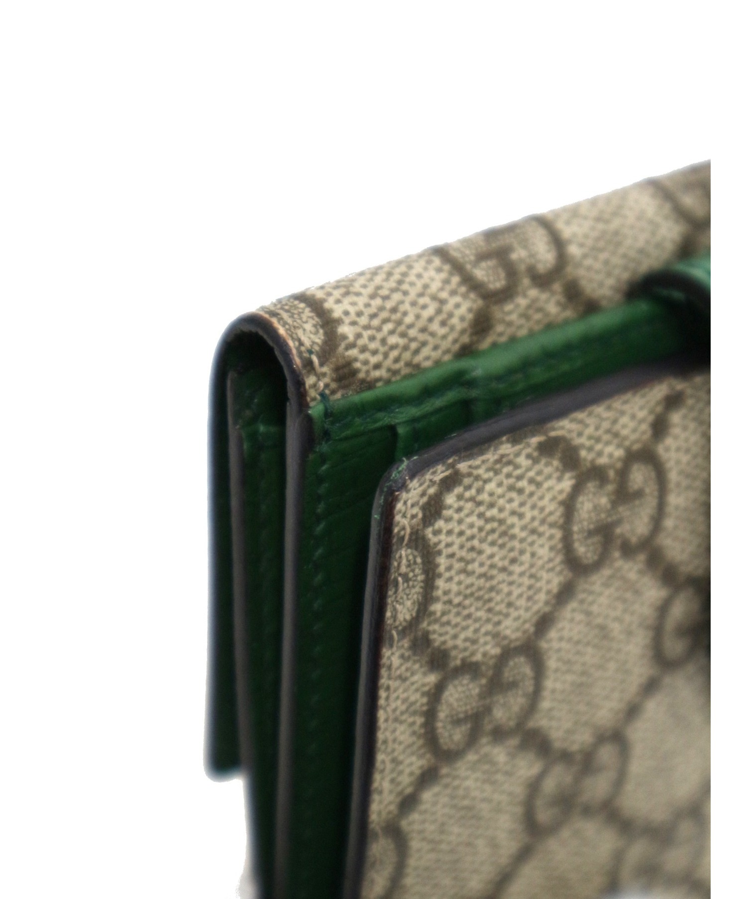中古・古着通販】GUCCI (グッチ) Wホック2つ折り財布 ベージュ