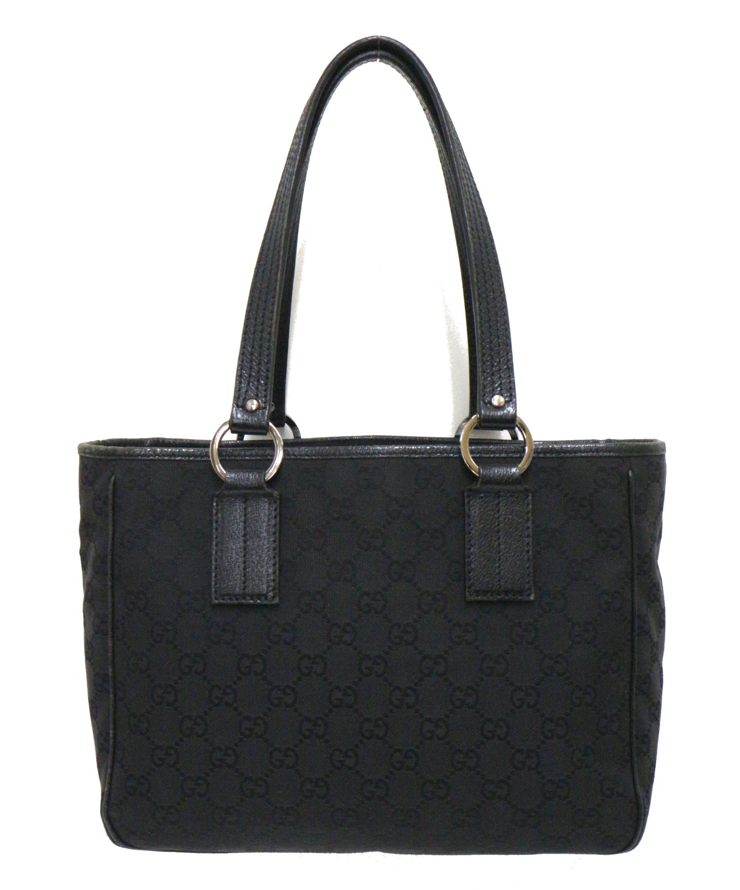 中古・古着通販】GUCCI (グッチ) ミニトートバッグ ブラック GG 