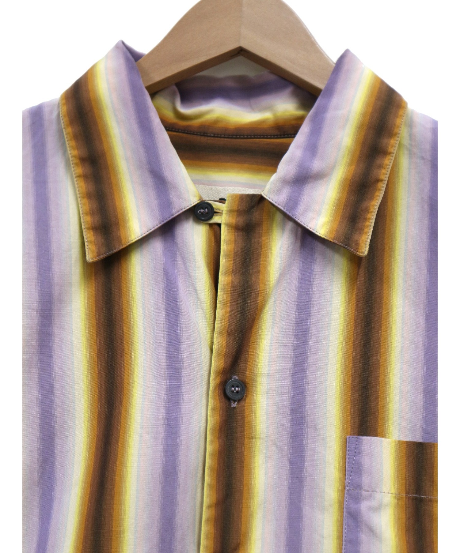 マルニコレクション・オレンジピンクとパープル￼のグラデーションの長袖シャツ マルニコレクション・オレンジピンクとパープル￼のグラデーションの