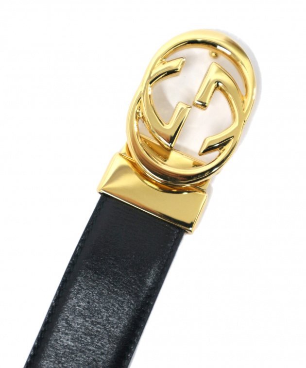 中古・古着通販】GUCCI (グッチ) インターロッキングGバックルレザー