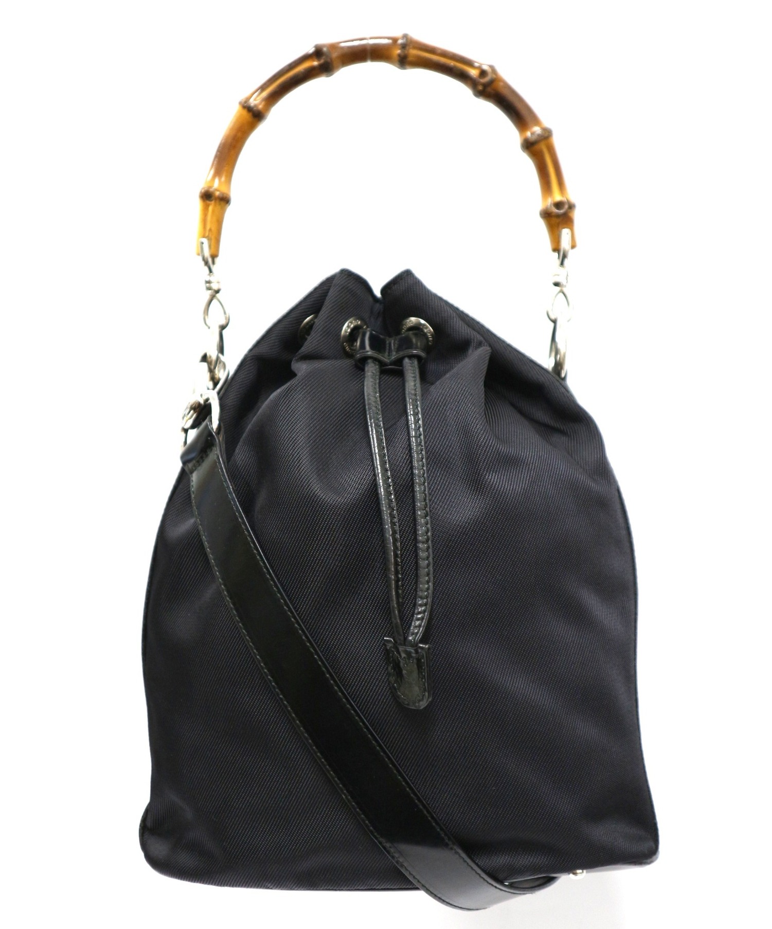 中古・古着通販GUCCI (グッチ) バンブー2WAY巾着ショルダー GUCCI 2way 