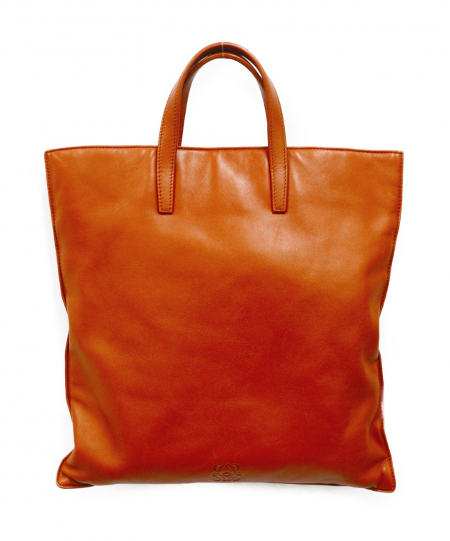 中古・古着通販】LOEWE (ロエベ) ナッパレザートートバッグ ブラウン