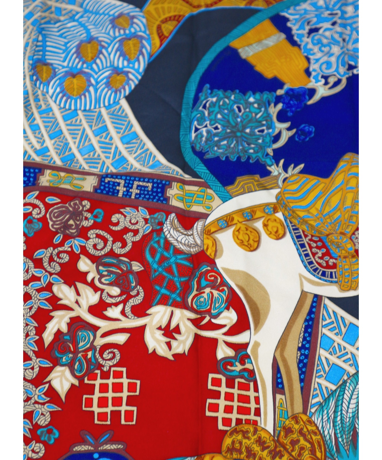 中古・古着通販】HERMES (エルメス) カレ90 ブラック ART des STEPPES