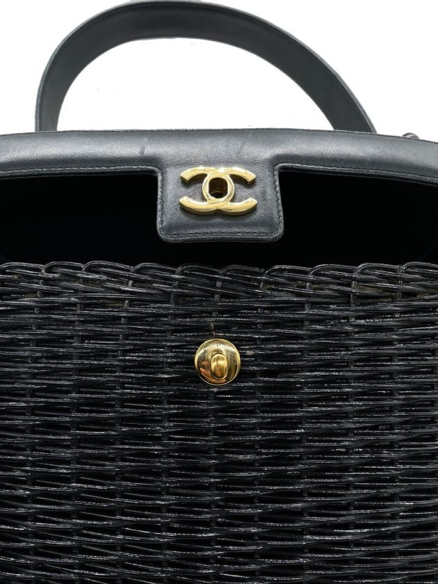 中古・古着通販】CHANEL (シャネル) ココマークカゴバッグ ブラック