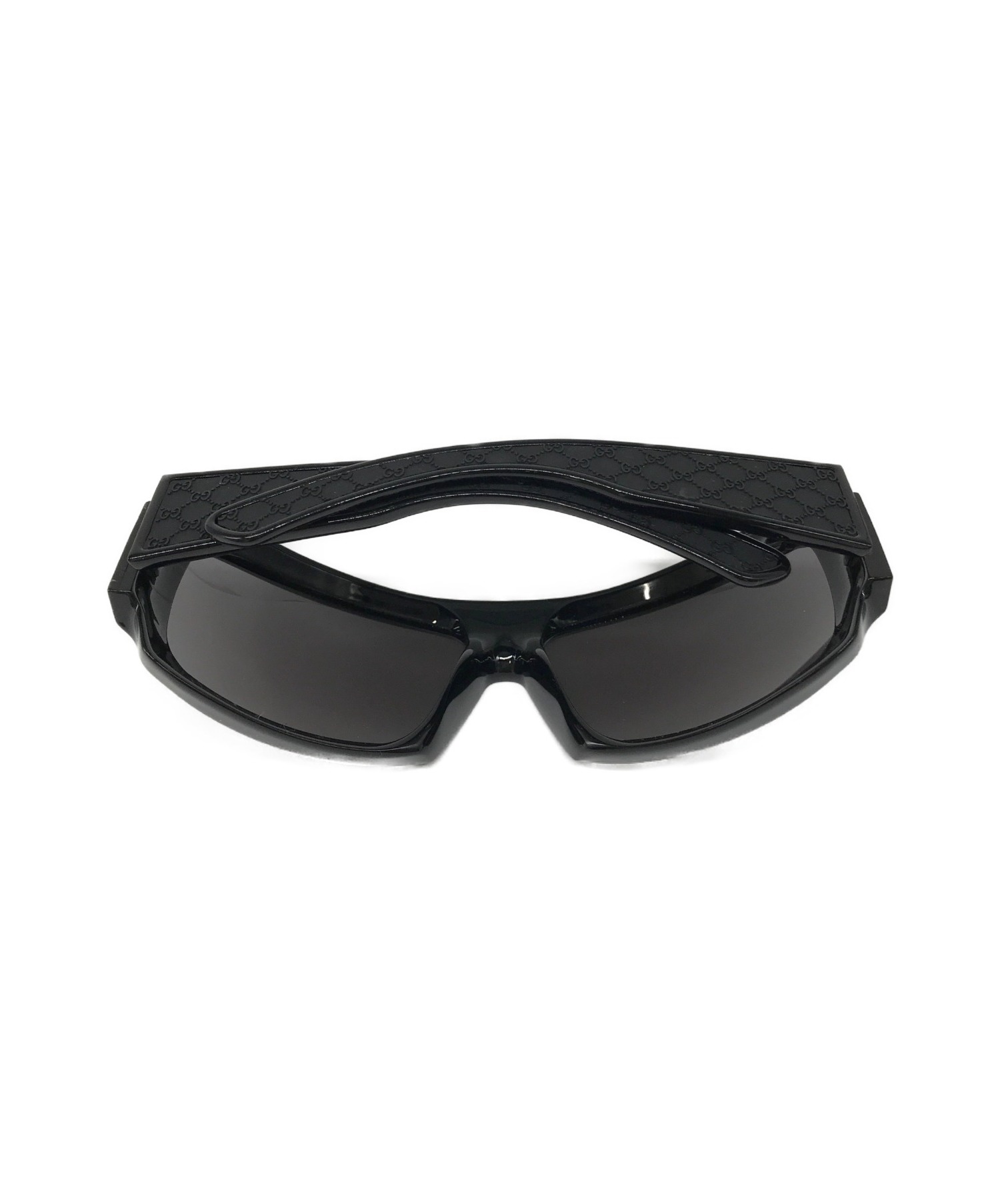GUCCI ブラックサングラス GGロゴ付き 中古・古着通販】GUCCI (グッチ) GGロゴサングラス ブラック サイズ:65