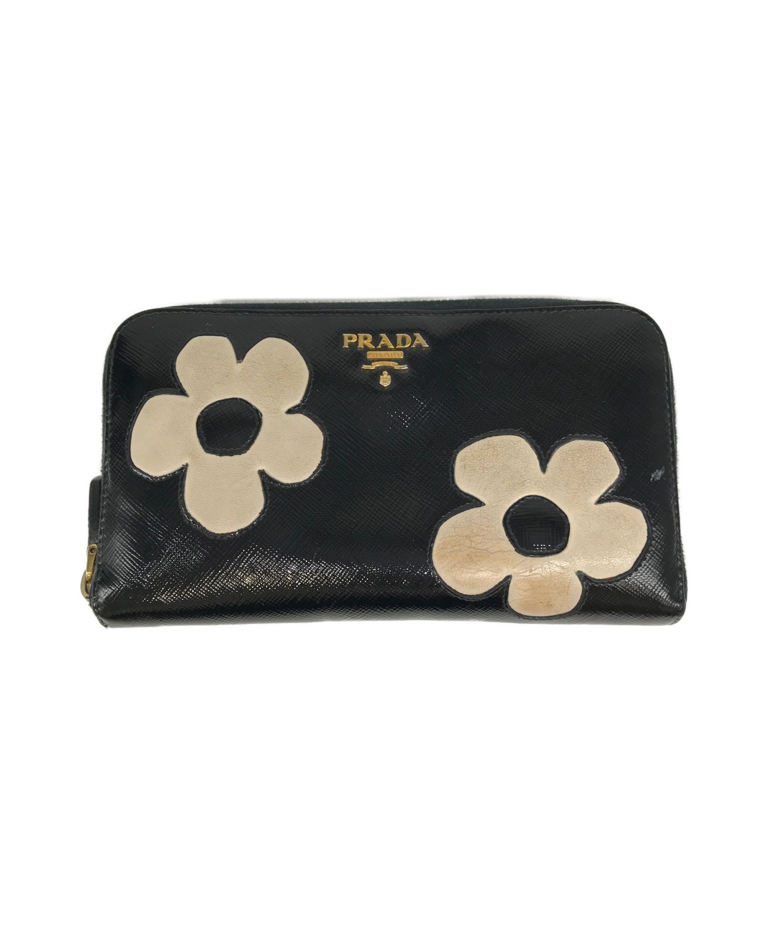 中古・古着通販】PRADA (プラダ) サフィアーノフラワーモチーフ 