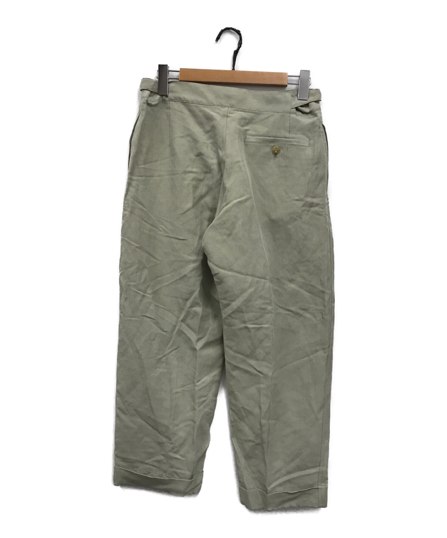 中古・古着通販】Cale (カル) シルクリネンワイドタックパンツ 中古・古着通販】Cale (カル) シルクリネンワイドタックパンツ