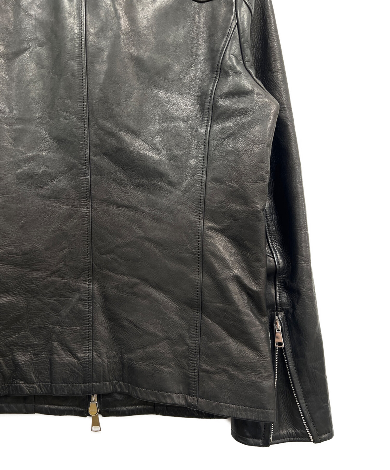 Wjk ダブル・ジェイ・ケー スタンドカラーレザージャケット M