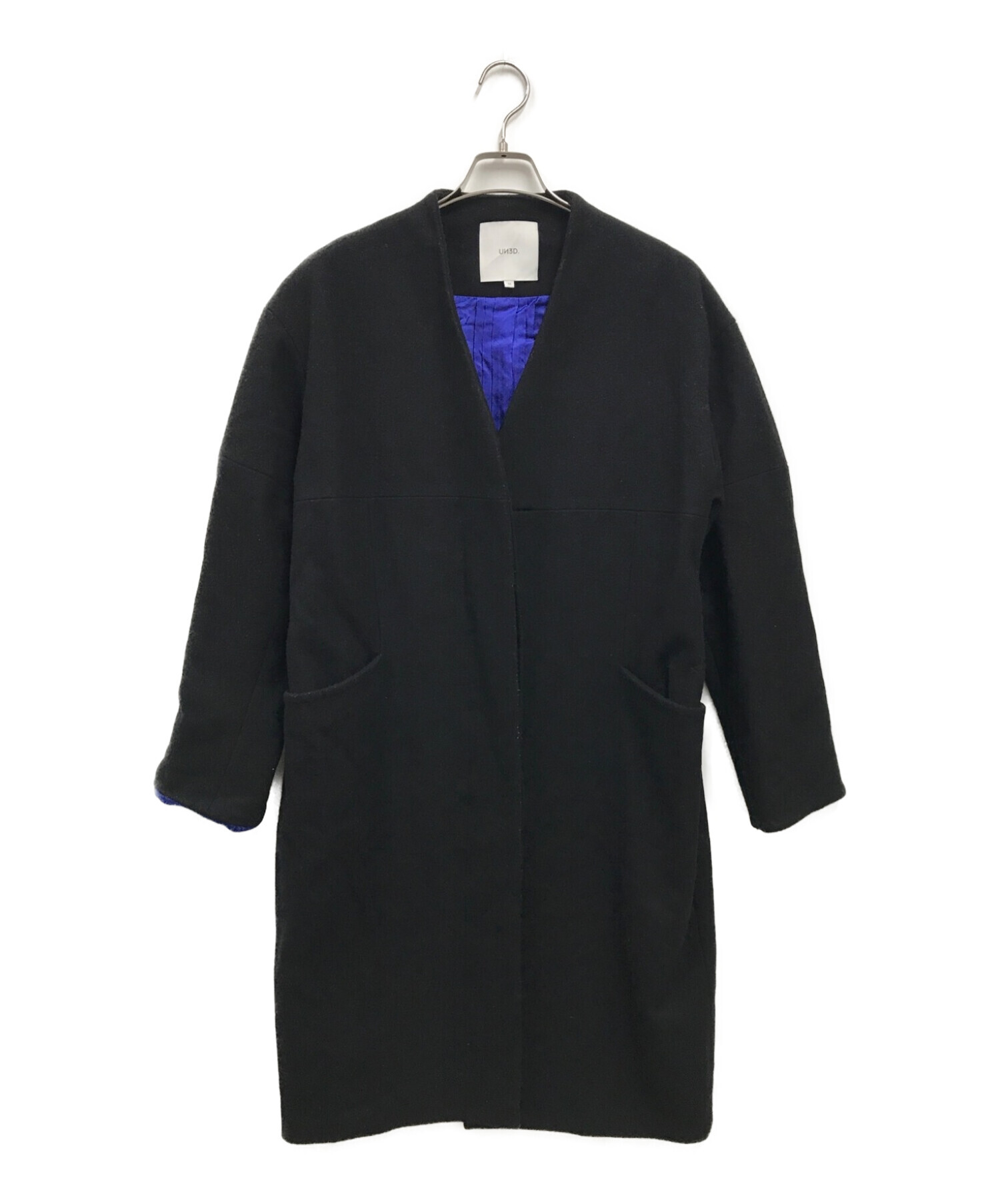 アンスリード　UN3D.　バイカラー　ロングコート　36 サイズ アンスリード/UN3D./バイカラー/ロングコート/36 サイズ アンスリード