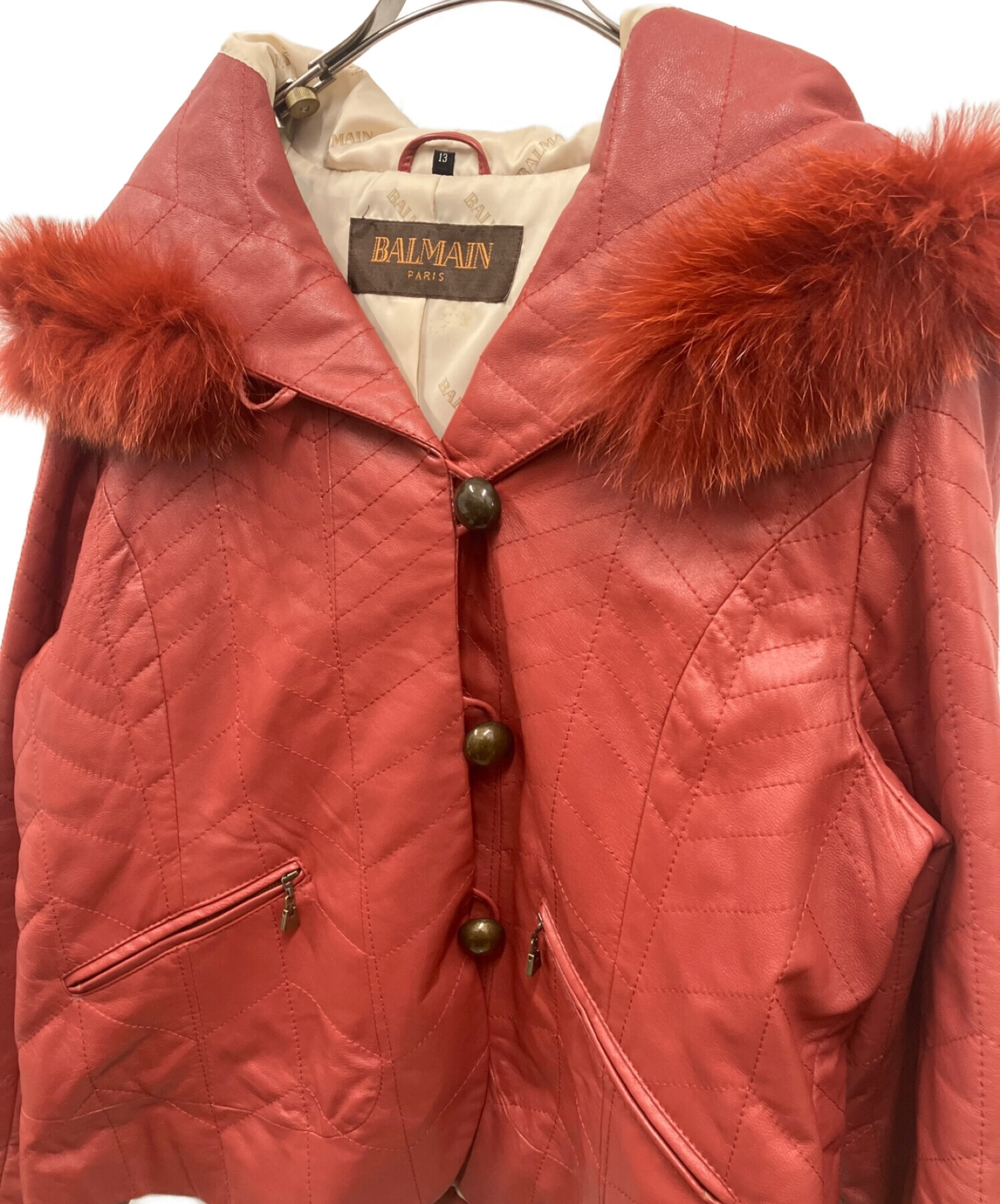 中古・古着通販】BALMAIN (バルマン) フォックスファージャケット