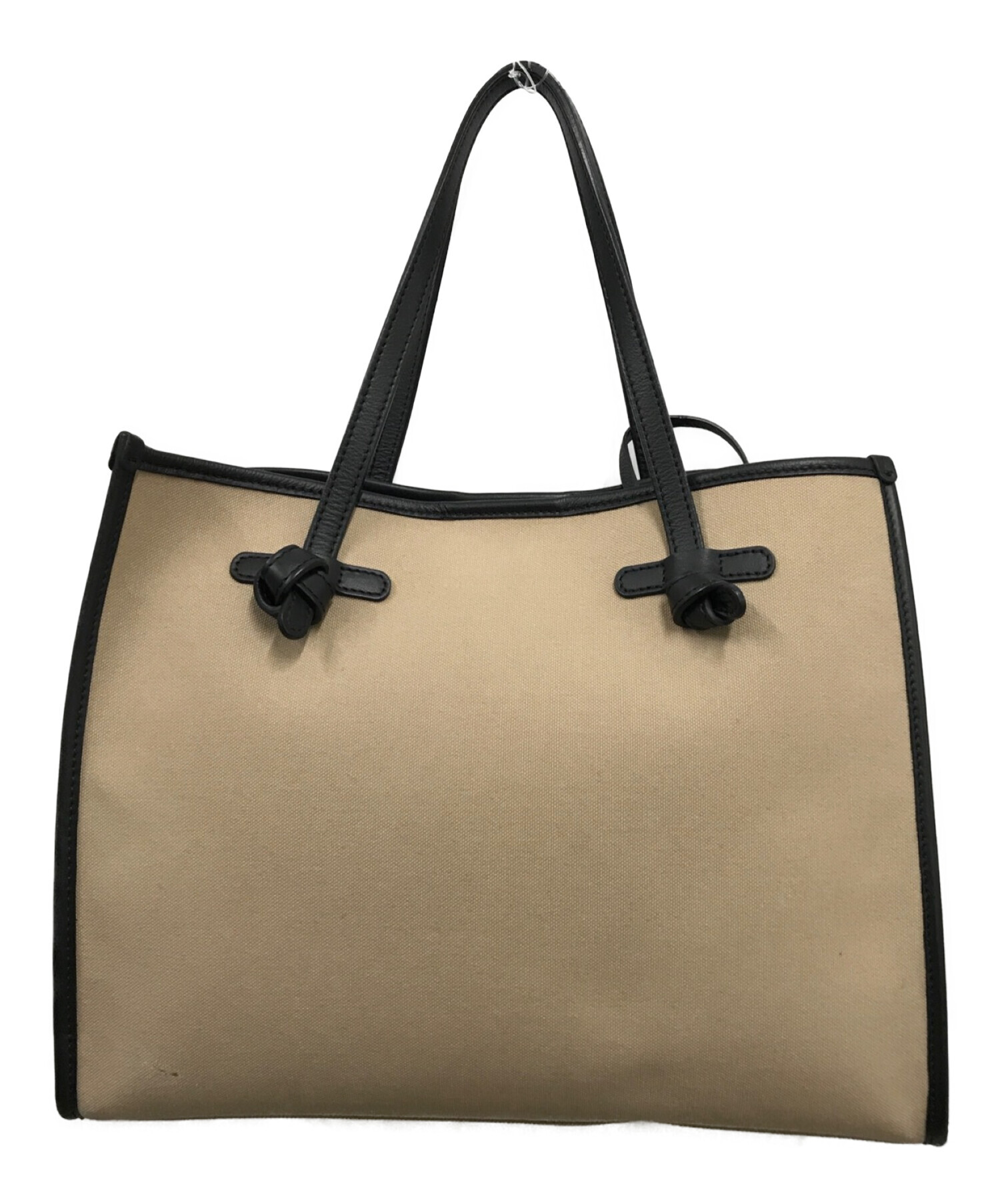 【美品】GIANNI CHIARINI トートバッグ ベージュ/ブラック GIANNI CHIARINI トートバッグ ベージュ/ブラック