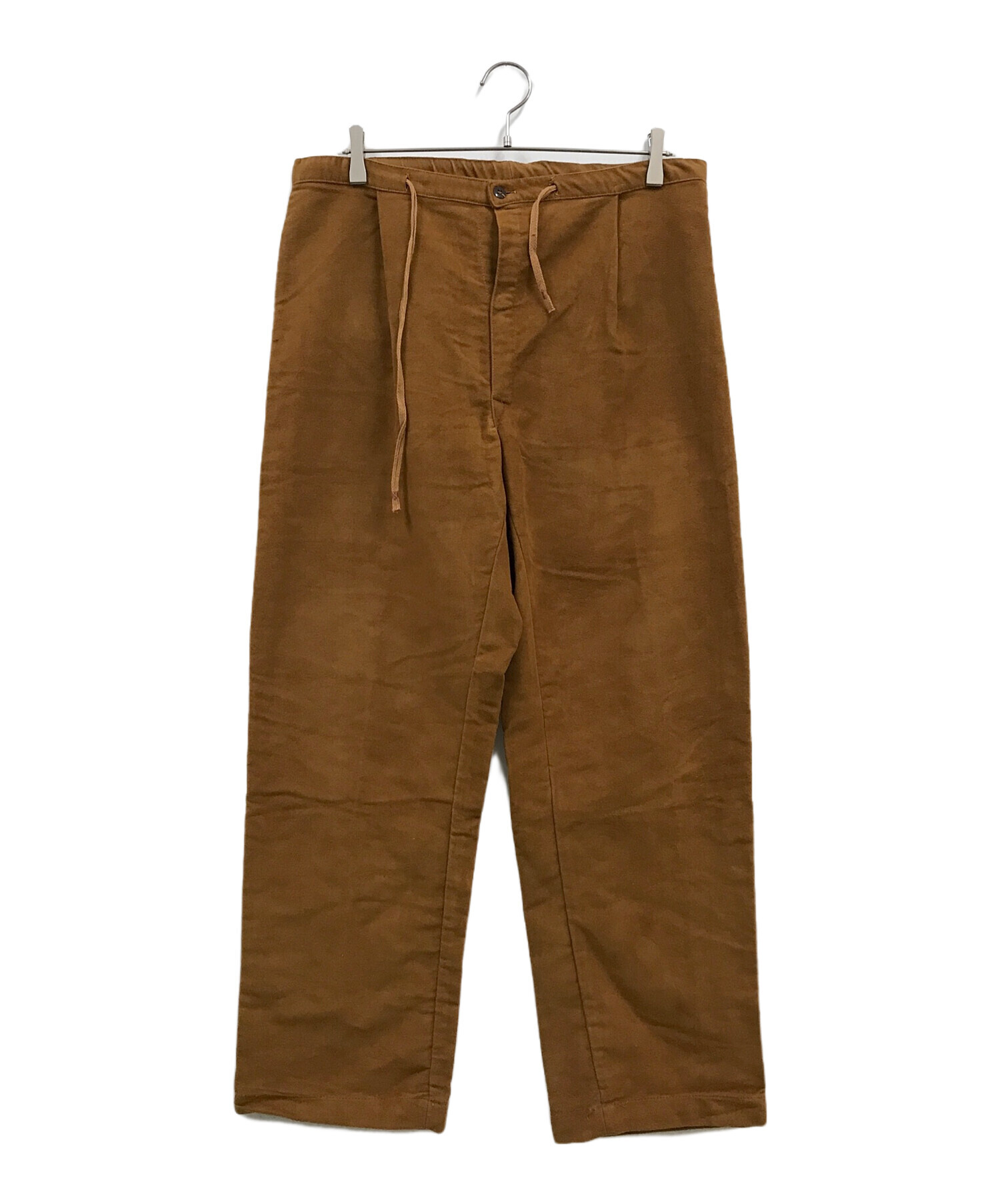 イタリア製】Rota コットンモールスキン2タックトラウザーズブラウン