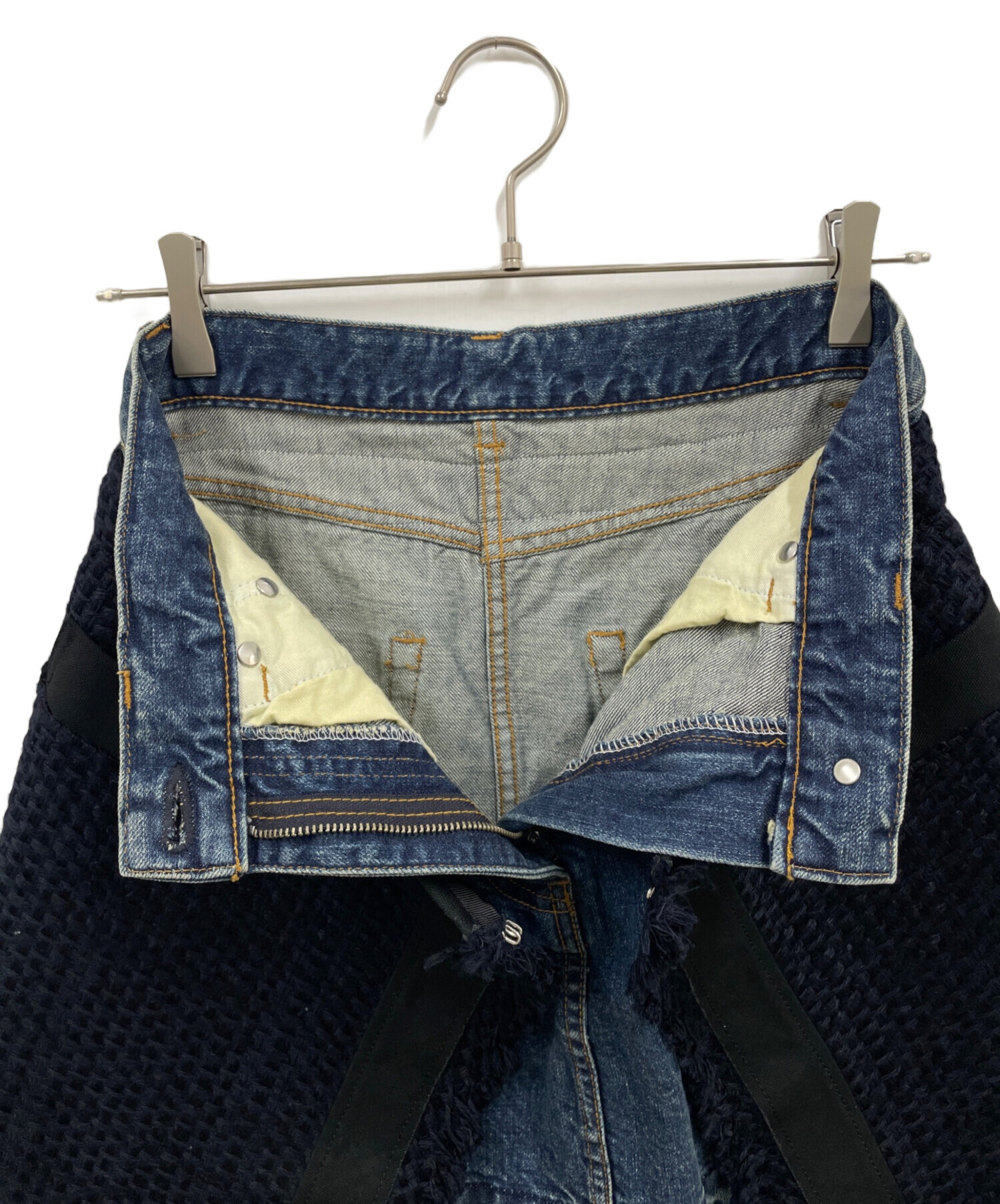 中古・古着通販】sacai (サカイ) ドッキングデニムスカート/デニム  