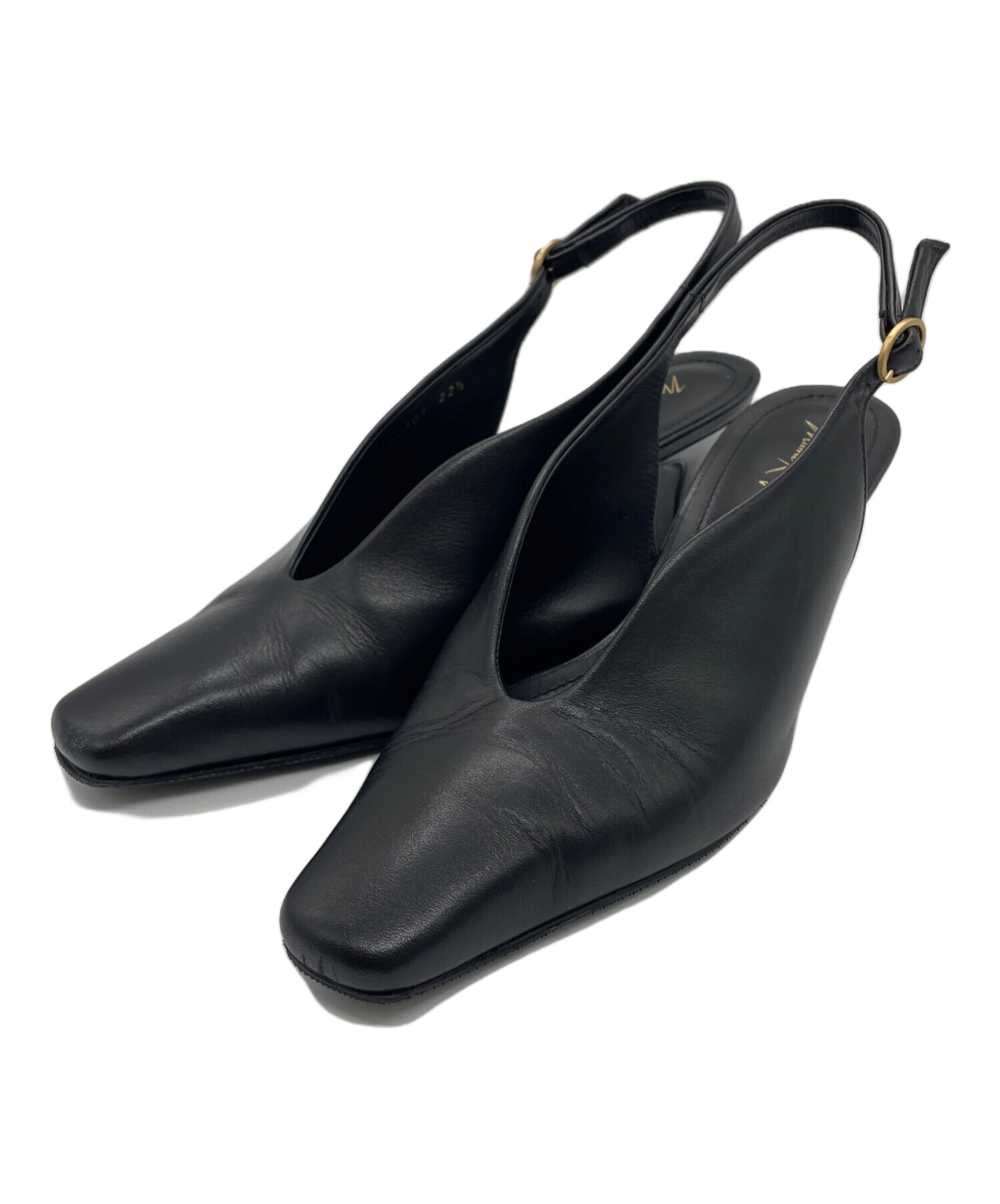 靴 Curved Line Sling Back Heels 中古・古着通販】Mame Kurogouchi (マメクロゴウチ) Curved Line Sling