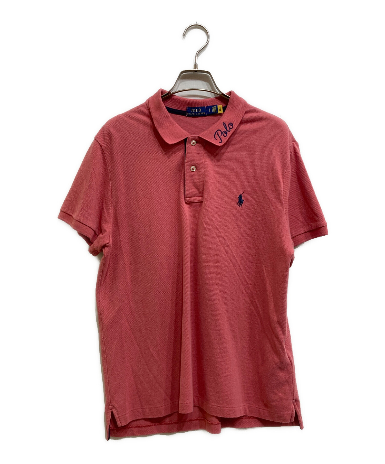 こ*可様 Polo by Ralph Lauren ピンク ポロシャツ90S激レ Polo Ralph Lauren ポロ ラルフローレン 鹿の子 ポロシャツ メンズ