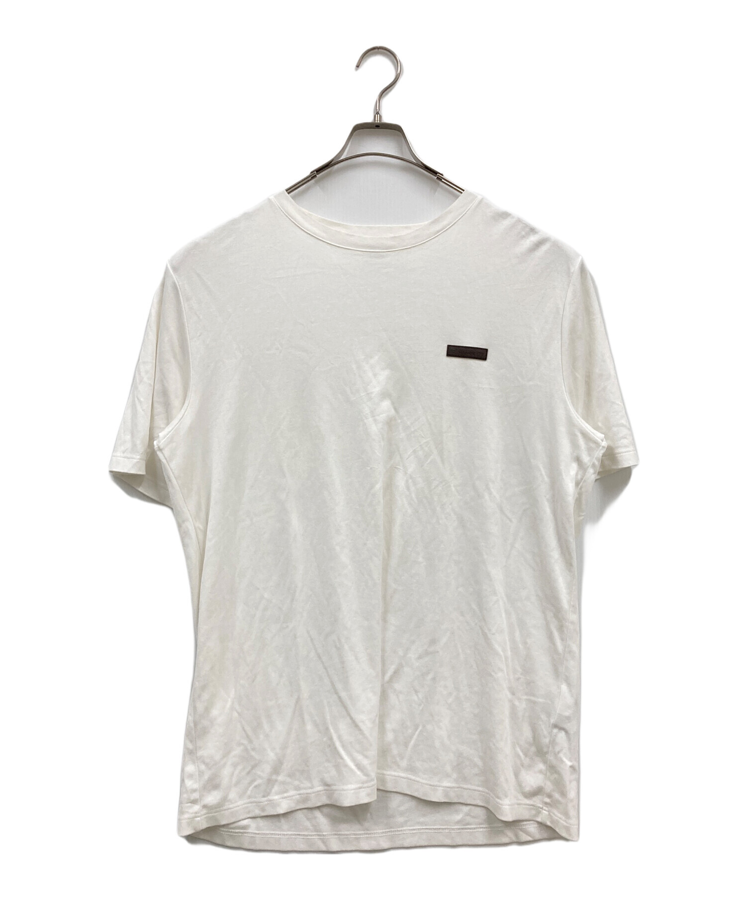 中古・古着通販】Berluti (ベルルッティ) レザータブ Tシャツ ホワイト 
