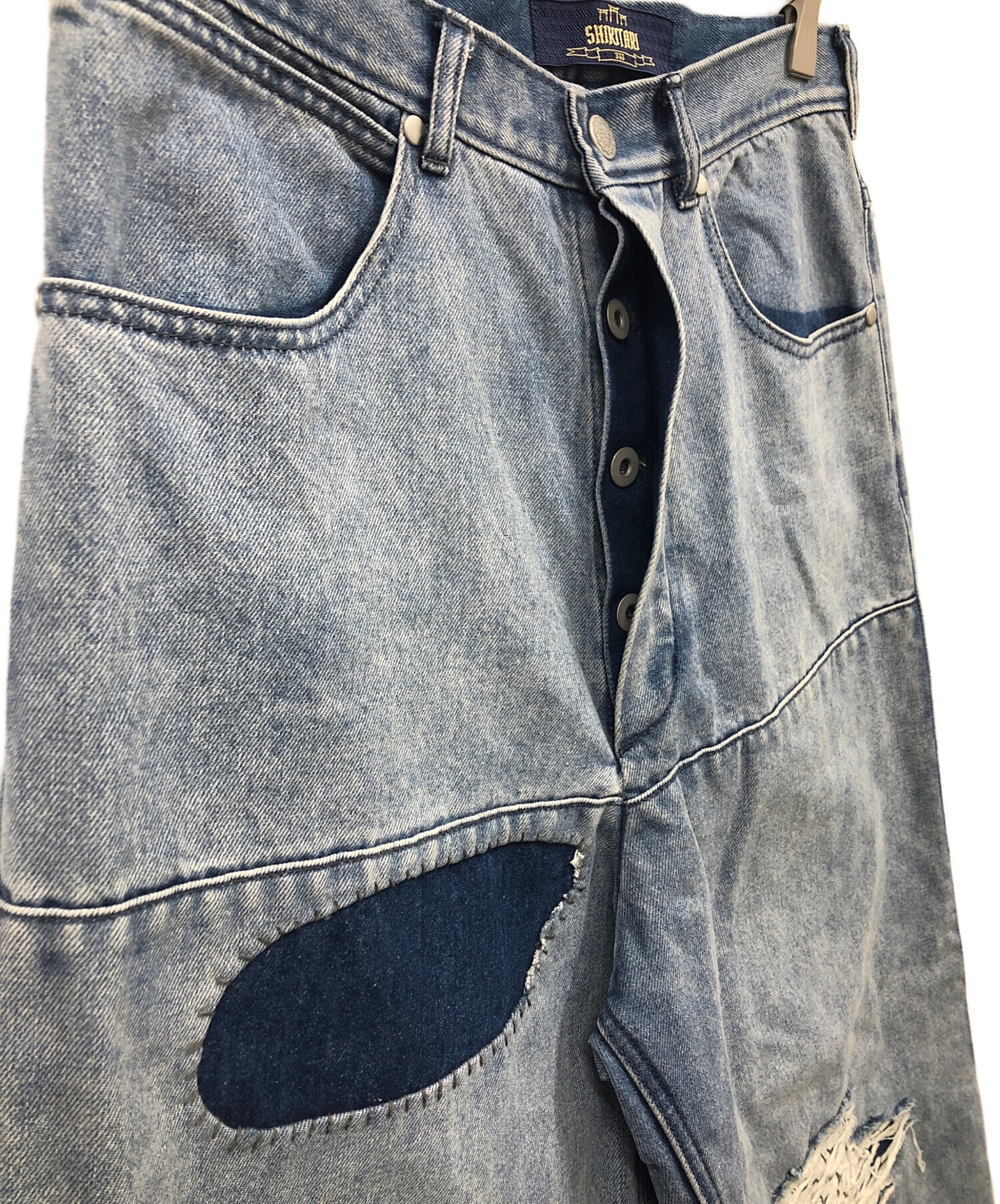 中古・古着通販】SHIKITARI (シキタリ) FADED WIDE DENIM PANTS/ワイド 