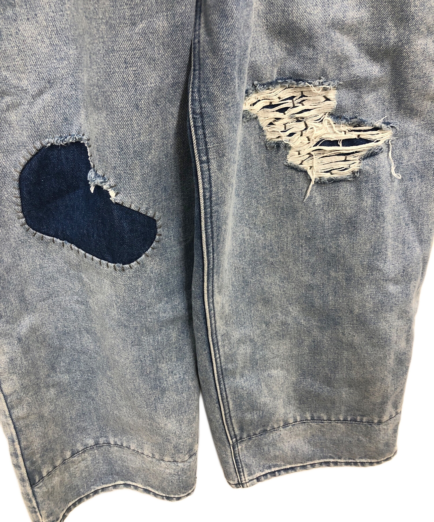 中古・古着通販】SHIKITARI (シキタリ) FADED WIDE DENIM PANTS/ワイド 