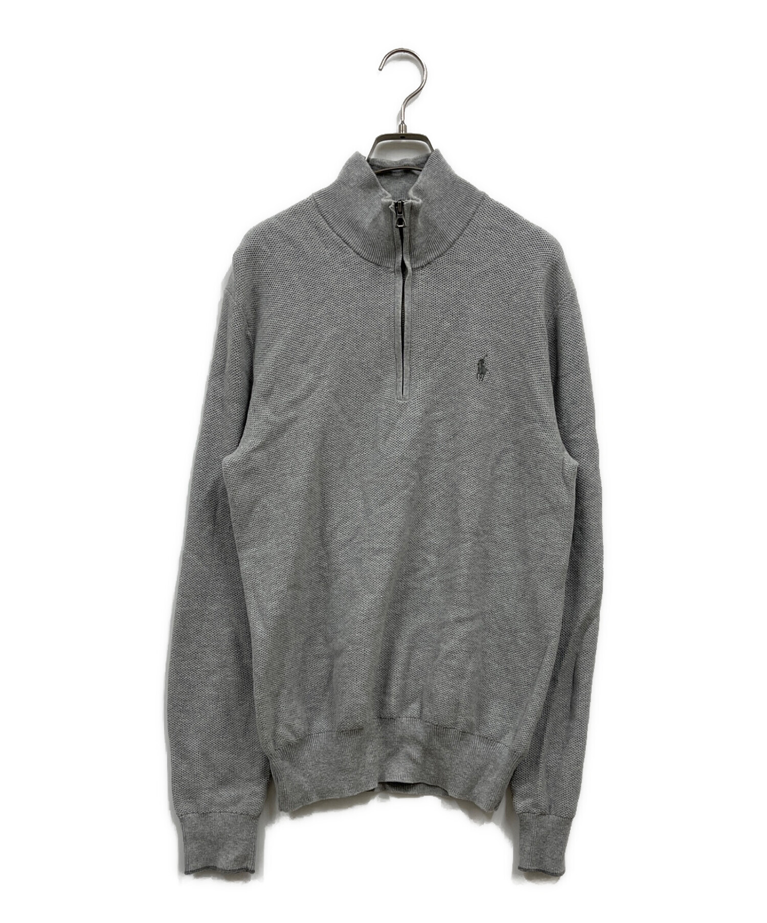 新品未使用 POLO ラルフローレン メンズ ハーフジップ グレー S 中古・古着通販】POLO RALPH LAUREN (ポロ・ラルフローレン) ハーフ