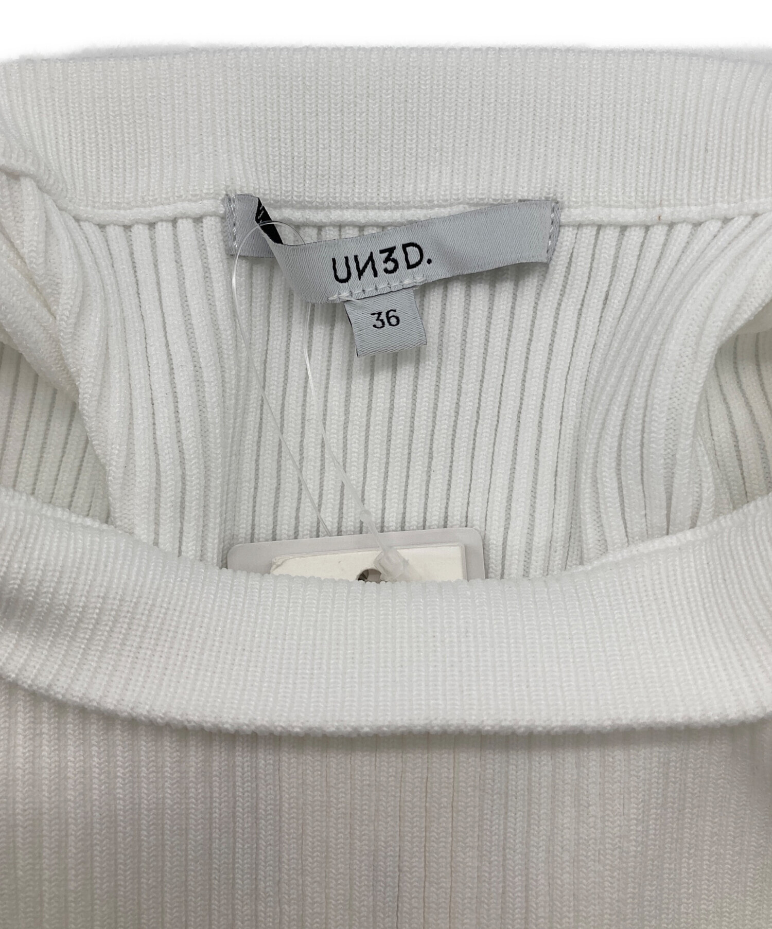 中古・古着通販】UN3D. (アンスリード) KNIT COMBI N/S OP ホワイト 
