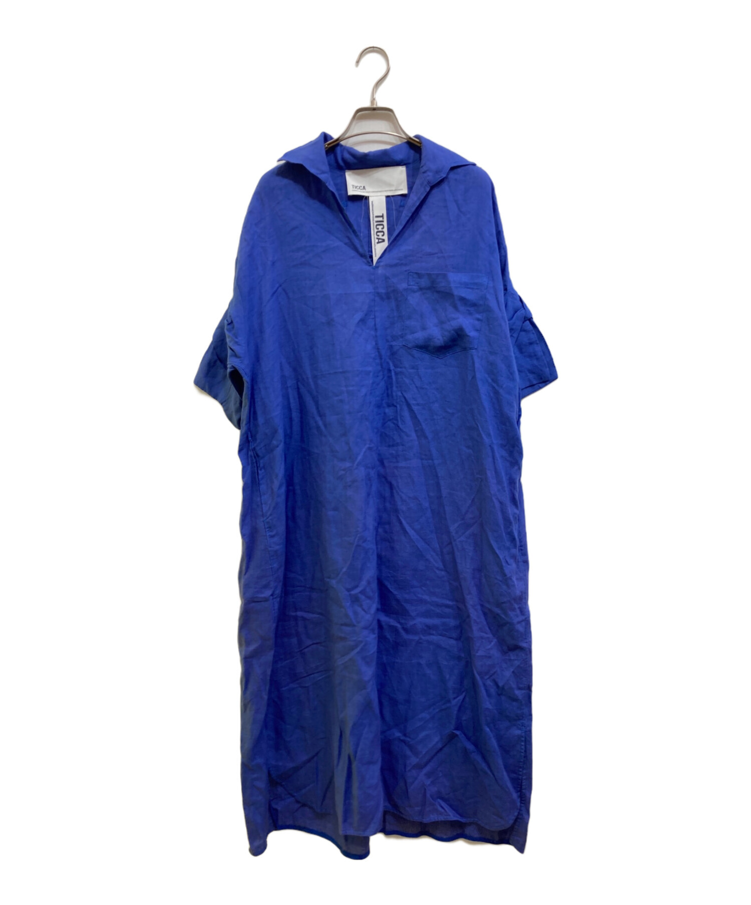 中古・古着通販】TICCA (ティッカ) リネンツイストスリーブワンピース