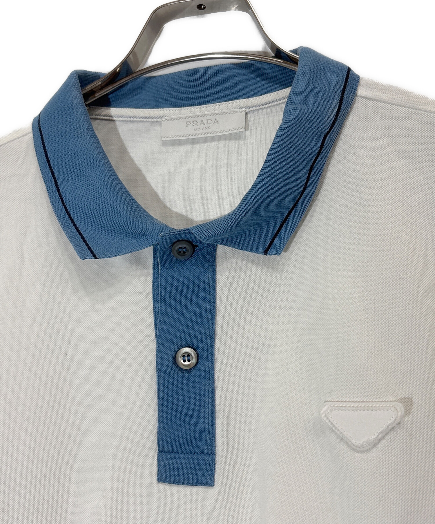 PRADA プラダ ポロシャツ L ブルーグレー