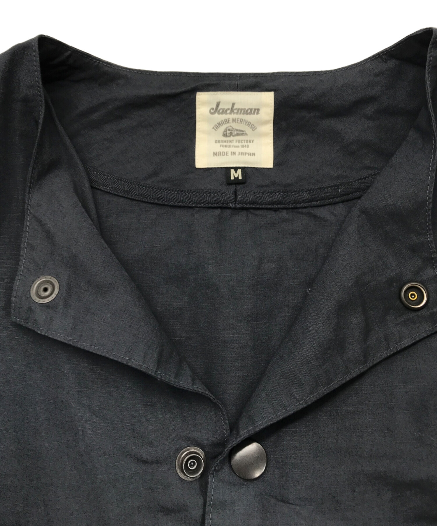 中古・古着通販】jackman (ジャックマン) Cotton Linen Collarless