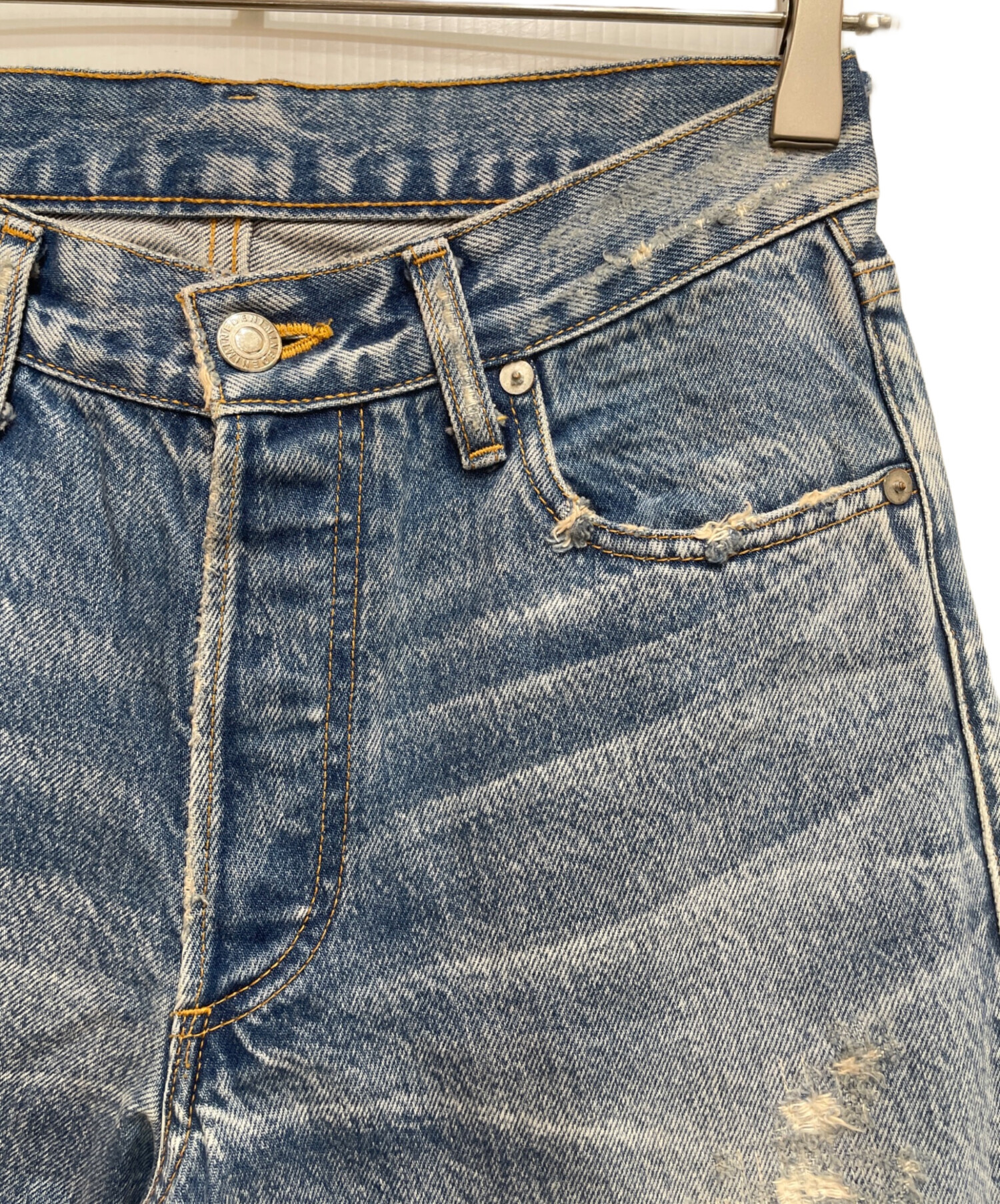初期　16AW MINE DENIM クラッシュ加工　デストロイデニムパンツ 中古・古着通販】MINEDENIM (マインデニム) マインデニム/クラッシュ