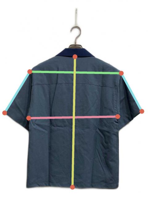中古・古着通販】MARNI (マルニ) 切替オープンカラーシャツ ブルー