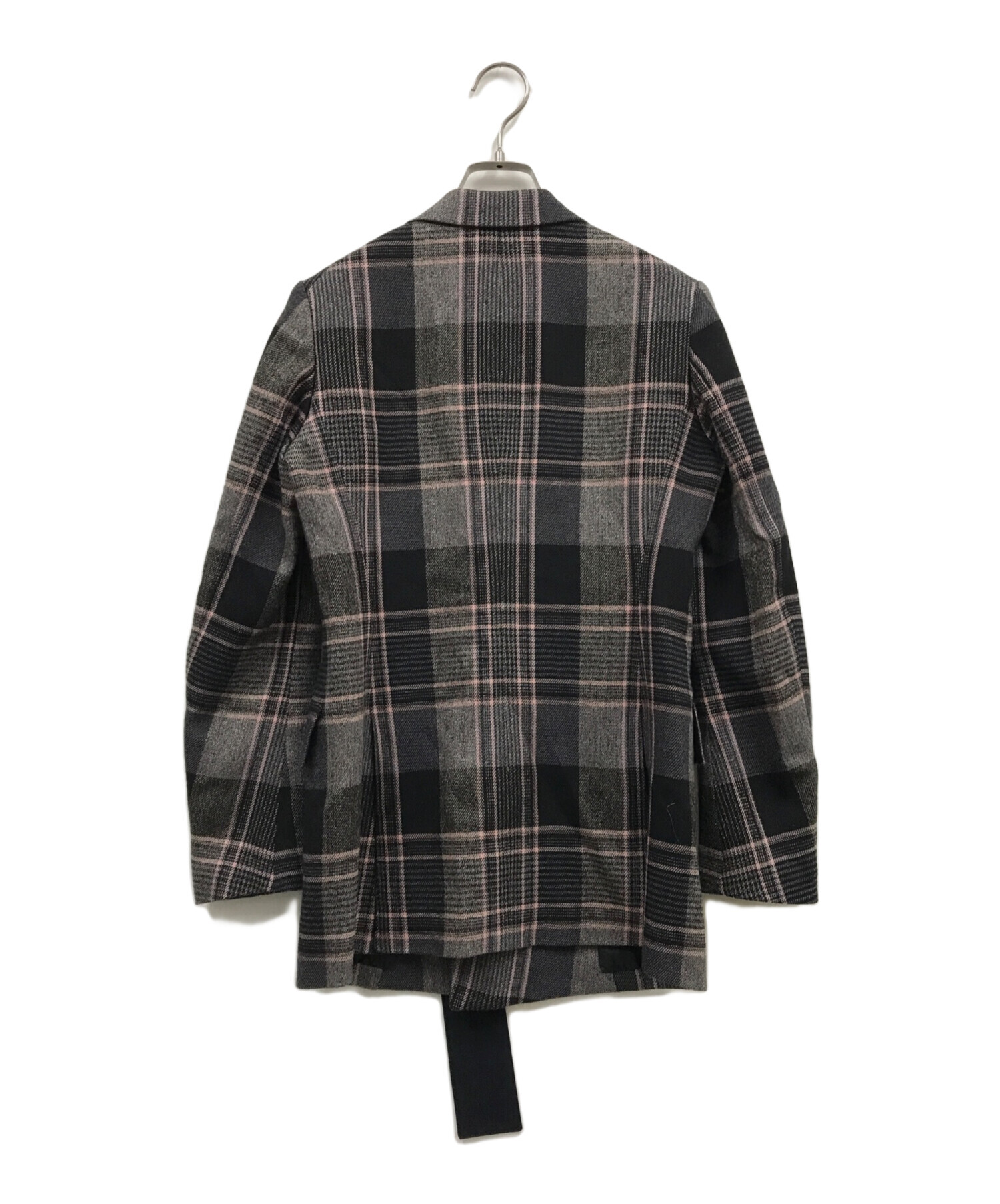 中古・古着通販】UJOH (ウジョー) デザインチェックダブルジャケット