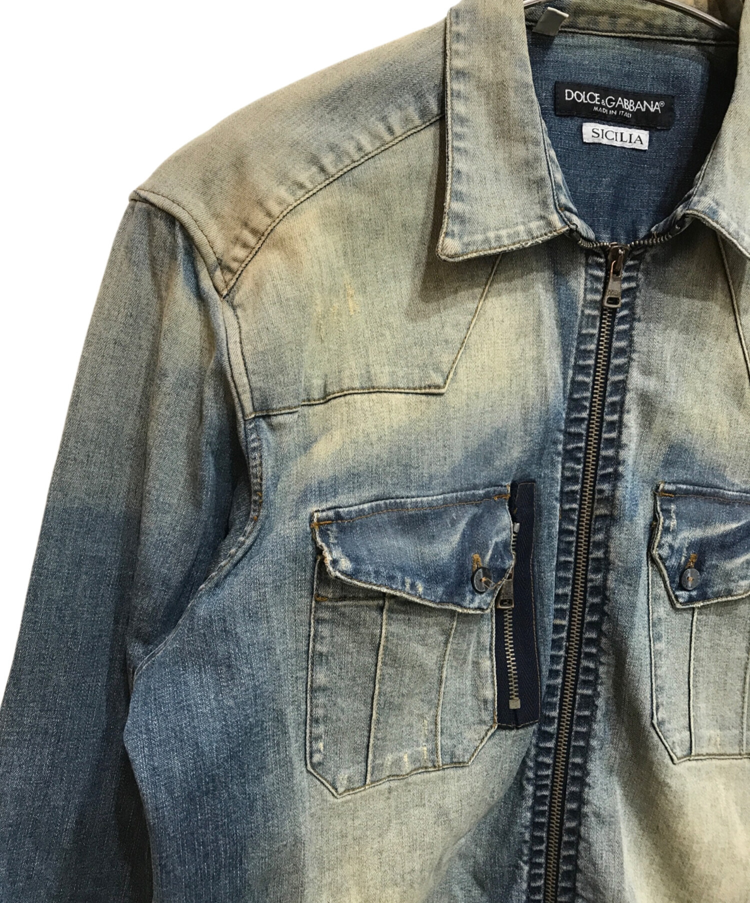 ドルチェ&ガッバーナ シルク 長袖 シャツ ドルチェ&ガッバーナ シルク デニム 長袖 シャツ Dolce & Gabbana