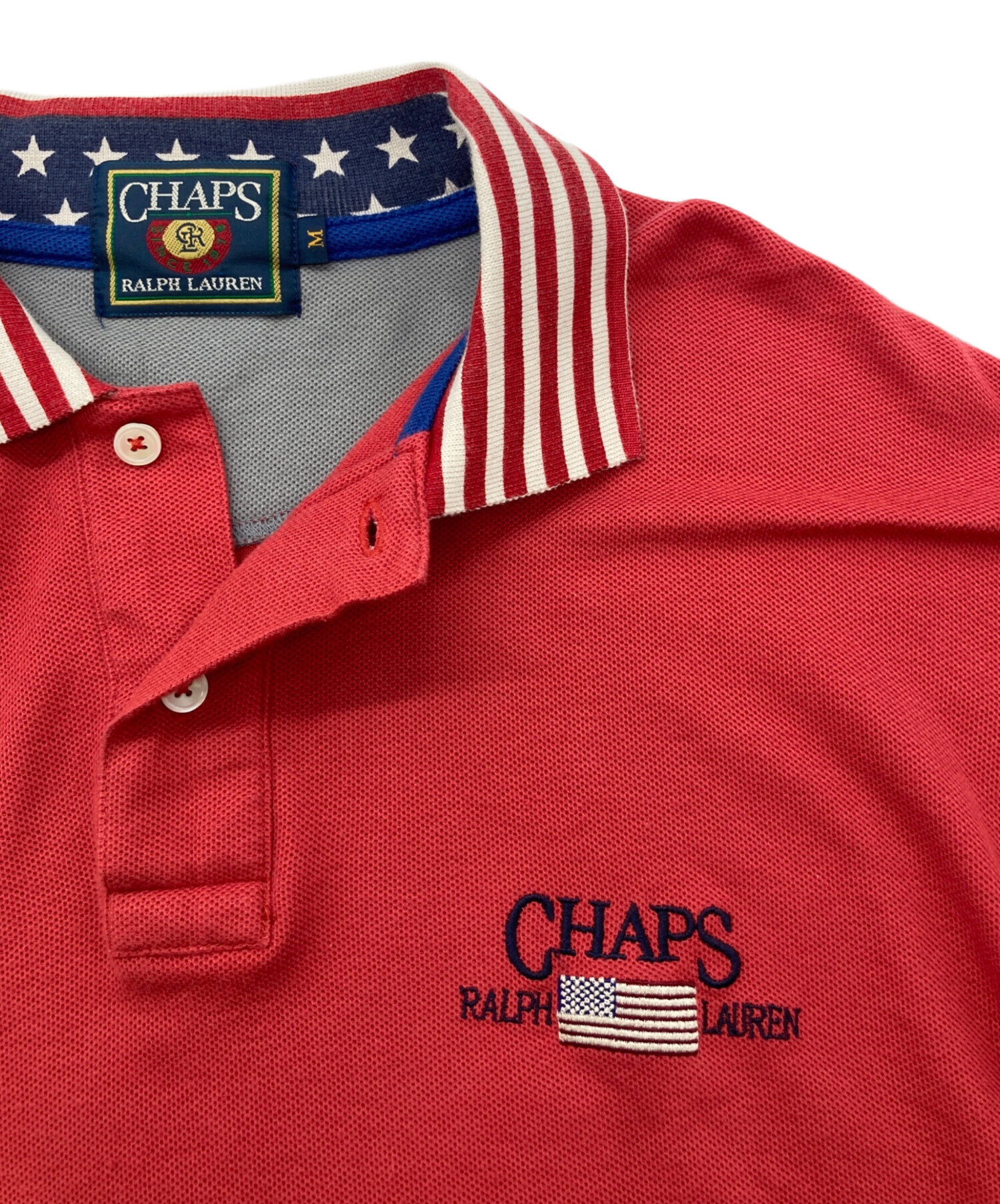 80sヴィンテージ古着 チャップスラルフローレン 総柄ポロシャツ 古着 00年代 CHAPS チャップスラルフローレン 長袖ポロシャツ 総柄