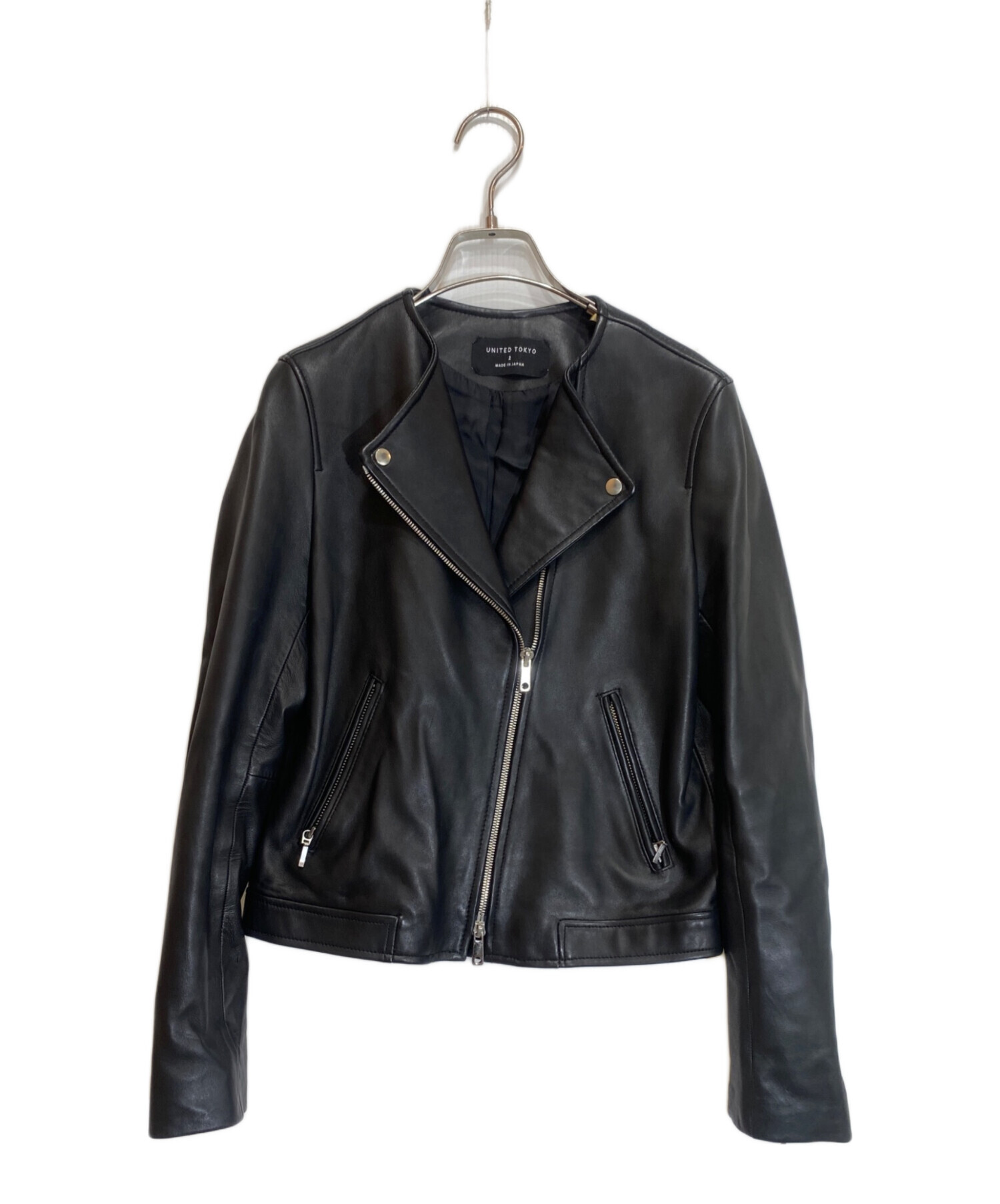 【美品】UNITEDTOKYO ラムレザーライダースジャケット 3 Lサイズ ラムレザーダブルライダース（ライダースジャケット）｜UNITED TOKYO