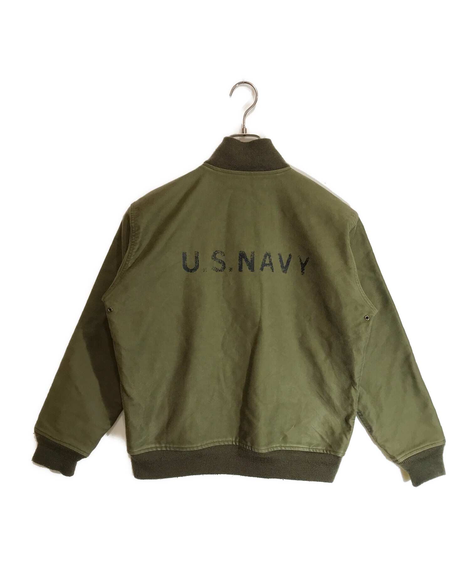 【HOUSTON／ヒューストン】 N-1 デッキジャケット 希少カーキ／38 HOUSTON／ヒューストン N-1デッキジャケット カーキ メンズ38 美品