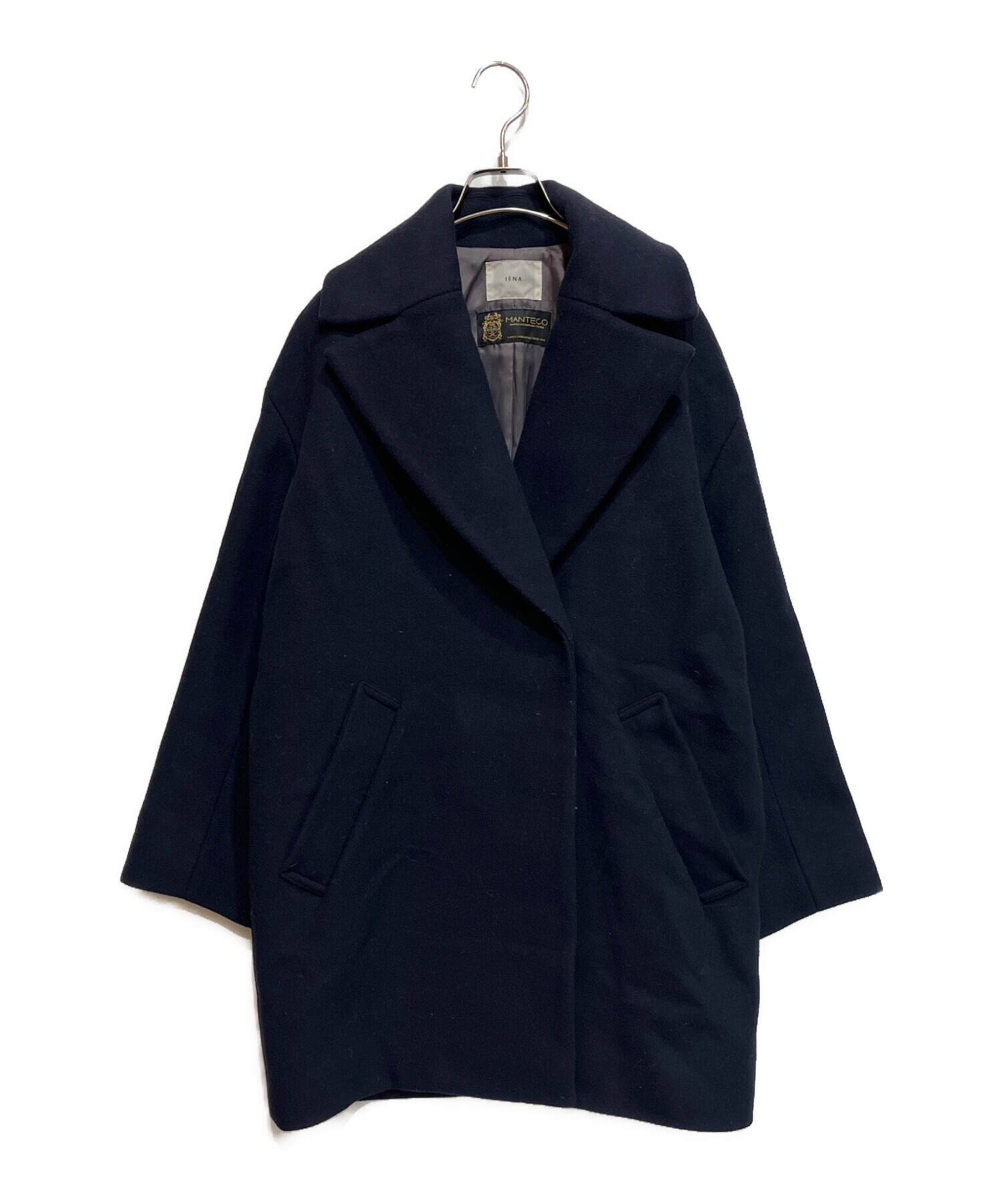 IENA イエナ　MANTECO コクーンショートコート　ネイビー　サイズ34 IENA イエナ MANTECO コクーンショートコート ネイビー サイズ34
