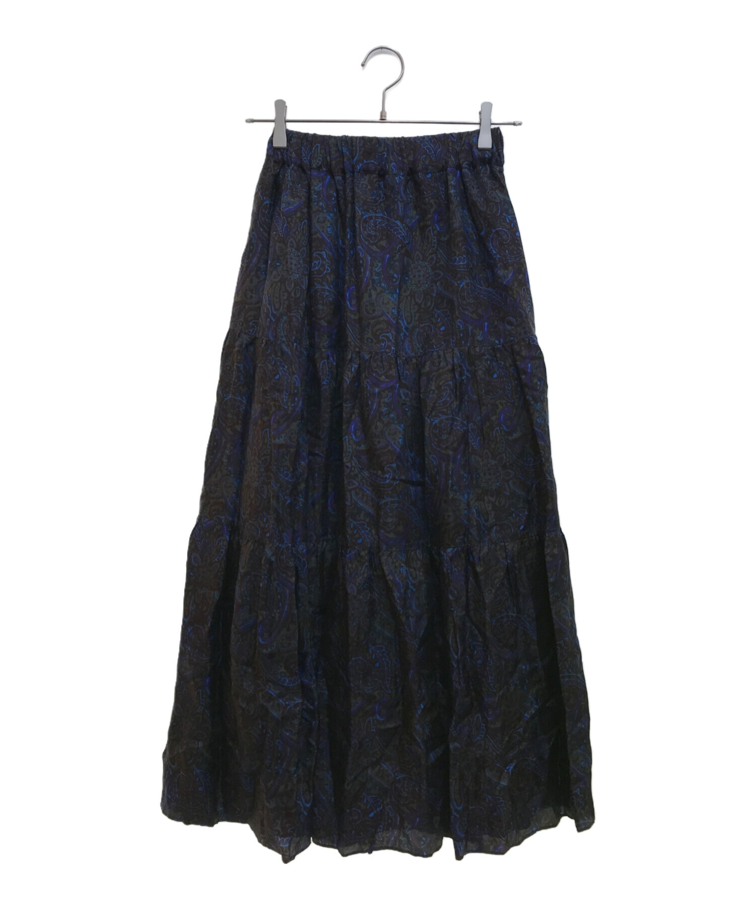 SACRA　サクラ　BLURRED　ペイズリー　フレアロングスカート　36 中古・古着通販】SACRA (サクラ) BLURRED ペイズリー スカート