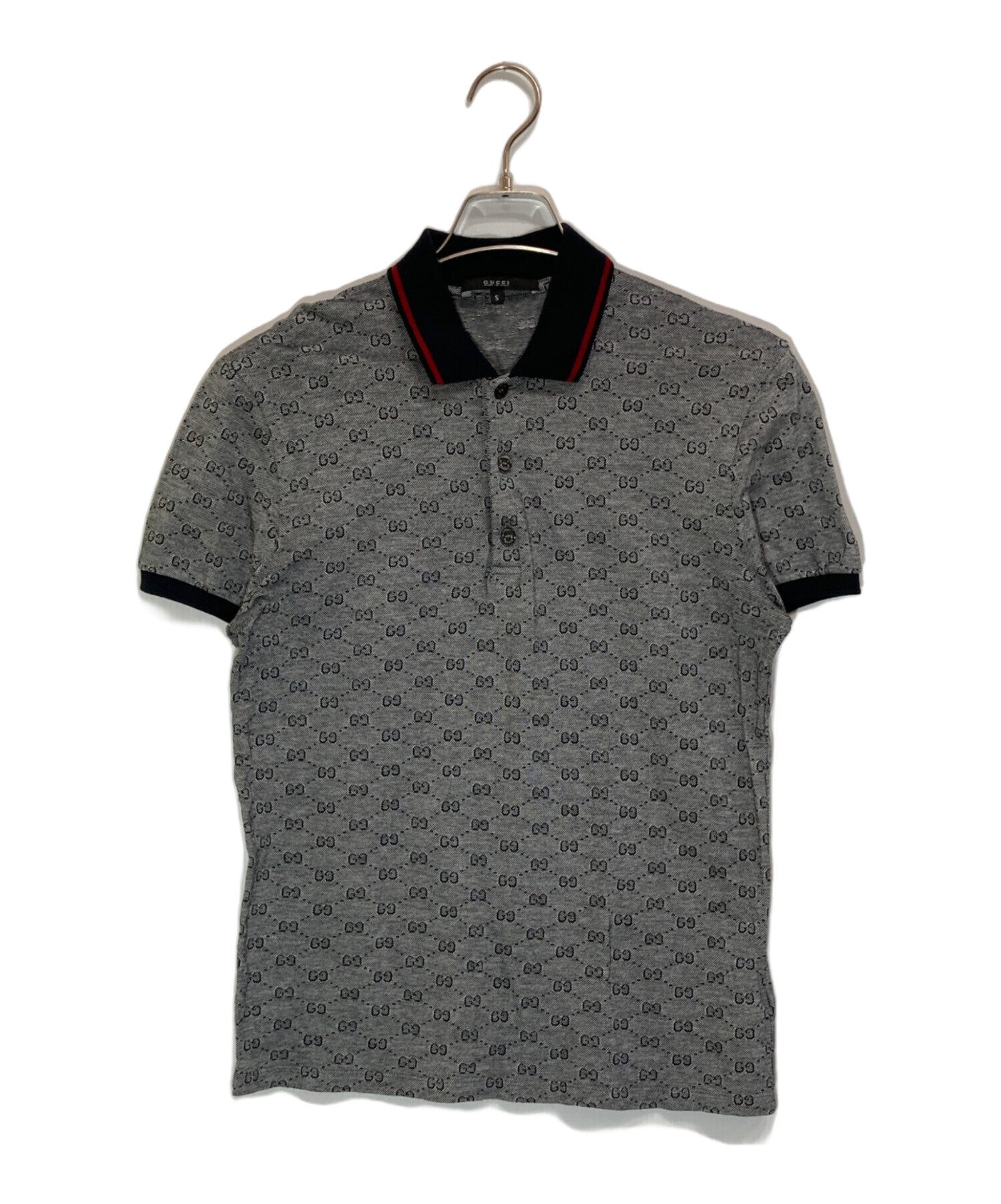 中古・古着通販】GUCCI (グッチ) シェリーラインポロシャツ ネイビー 