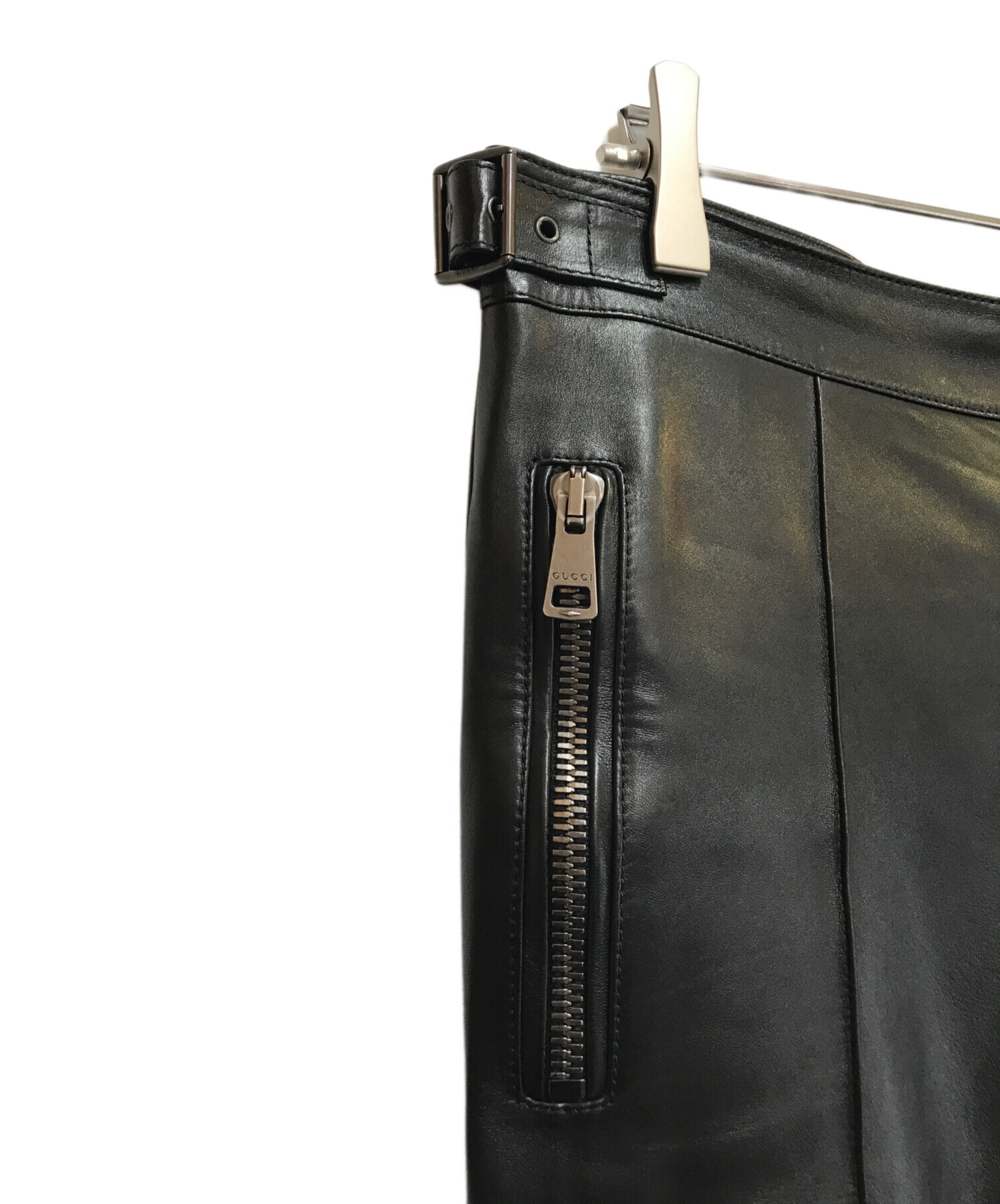 グッチ GUCCI レザーパンツ トムフォード最終期 中古・古着通販】GUCCI (グッチ) トムフォード期シープスキンパンツ